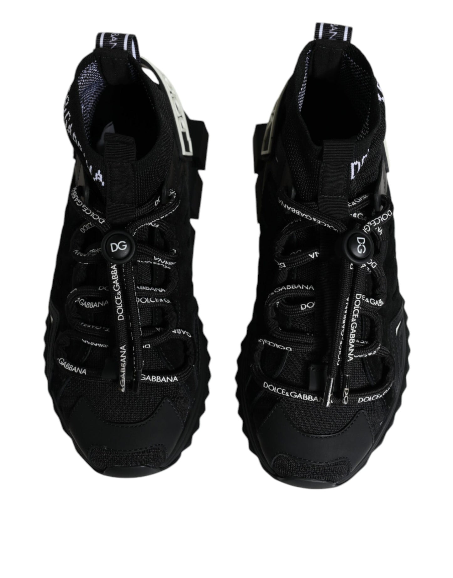 Dolce & Gabbana Calcetines Sorrento negros Zapatillas con logo Zapatos