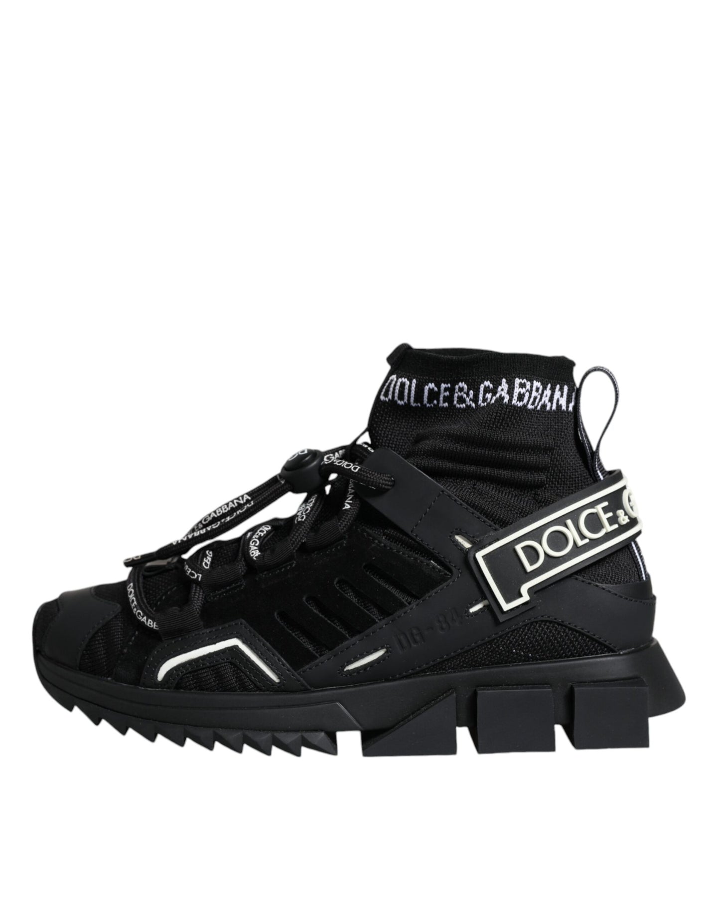 Dolce & Gabbana Calcetines Sorrento negros Zapatillas con logo Zapatos