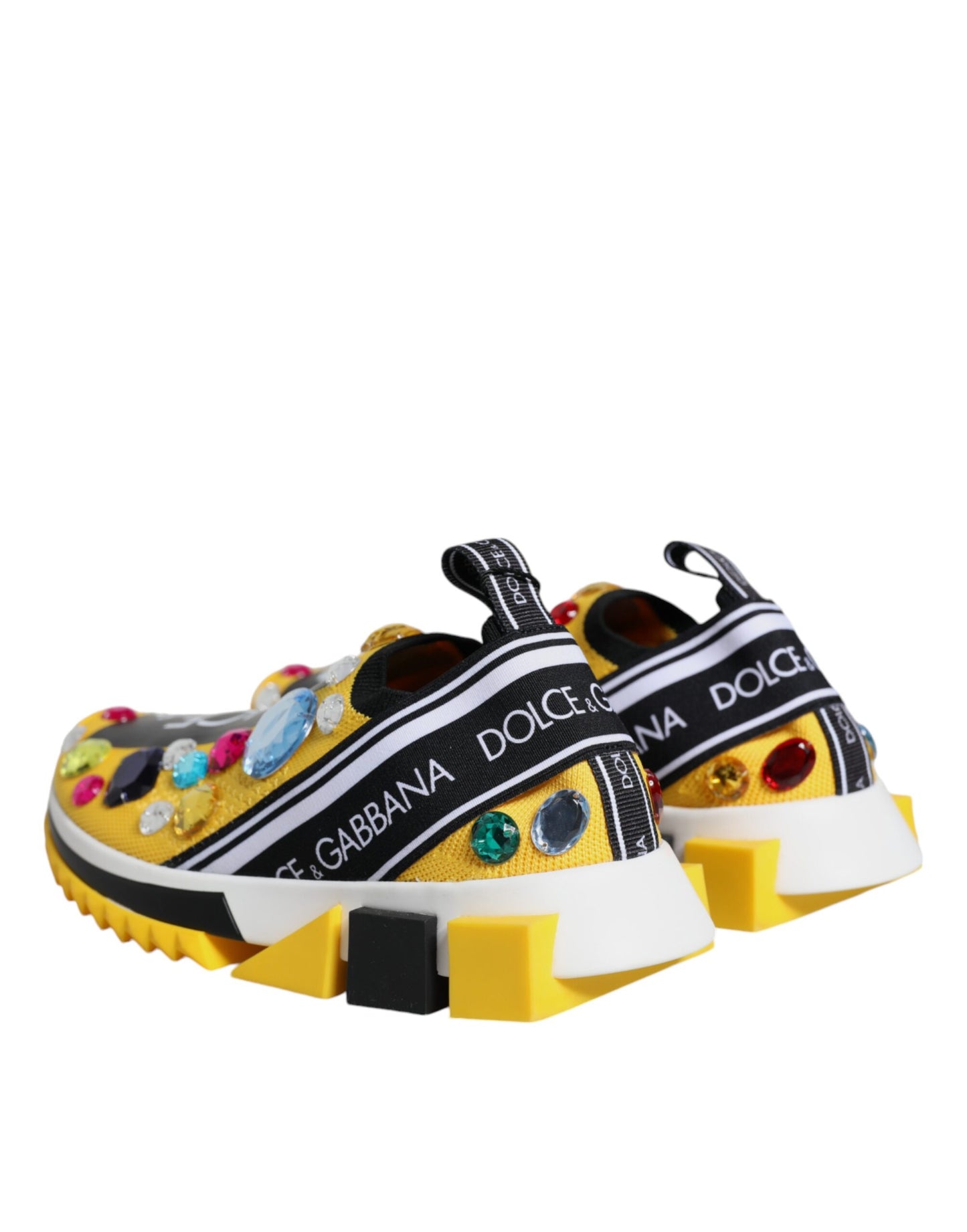 Dolce & Gabbana Zapatillas bajas con cristales Sorrento amarillos Zapatos