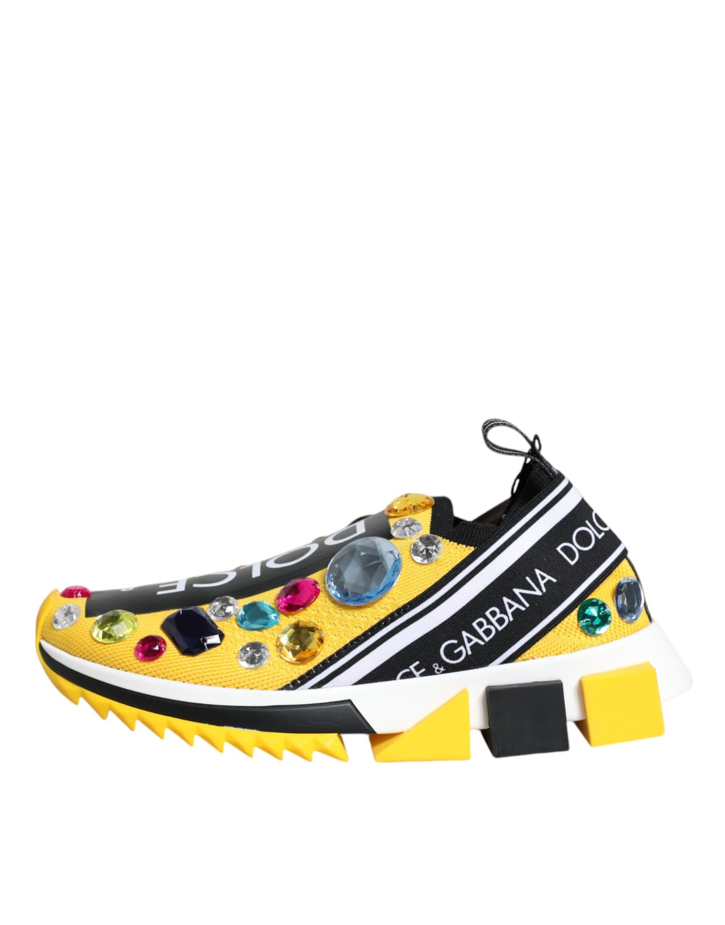 Dolce & Gabbana Zapatillas bajas con cristales Sorrento amarillos Zapatos