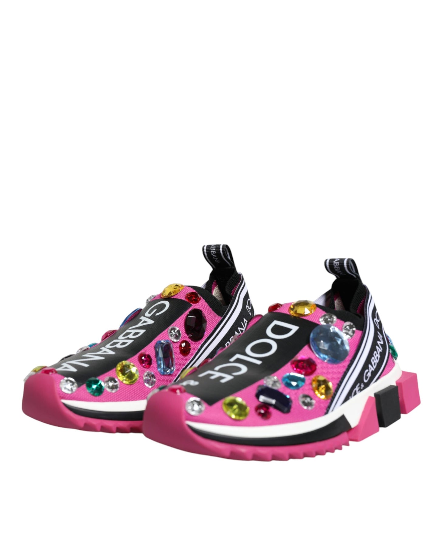 Dolce & Gabbana Zapatillas bajas con cristales de Sorrento en rosa Zapatos