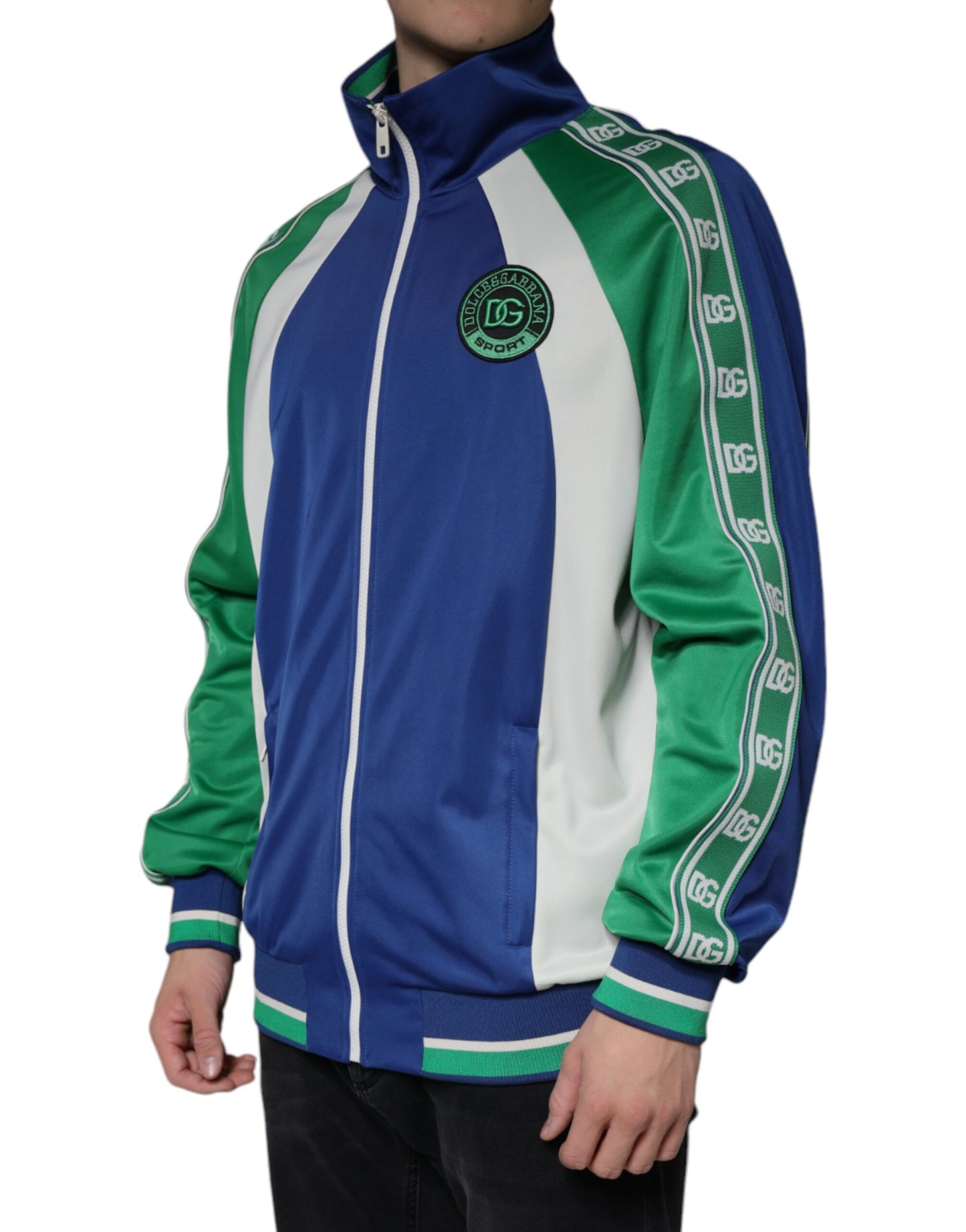 Dolce & Gabbana Chaqueta bomber con cremallera completa de poliéster multicolor