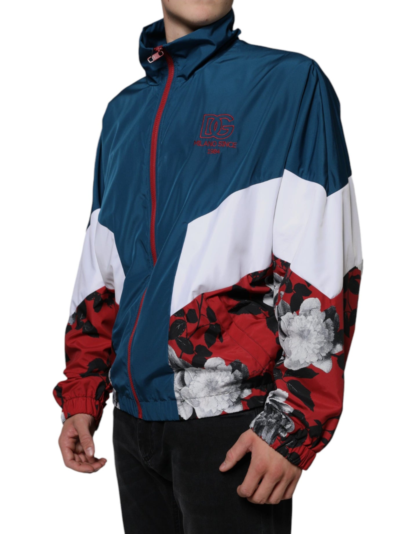 Dolce & Gabbana Chaqueta con cremallera completa de poliéster multicolor