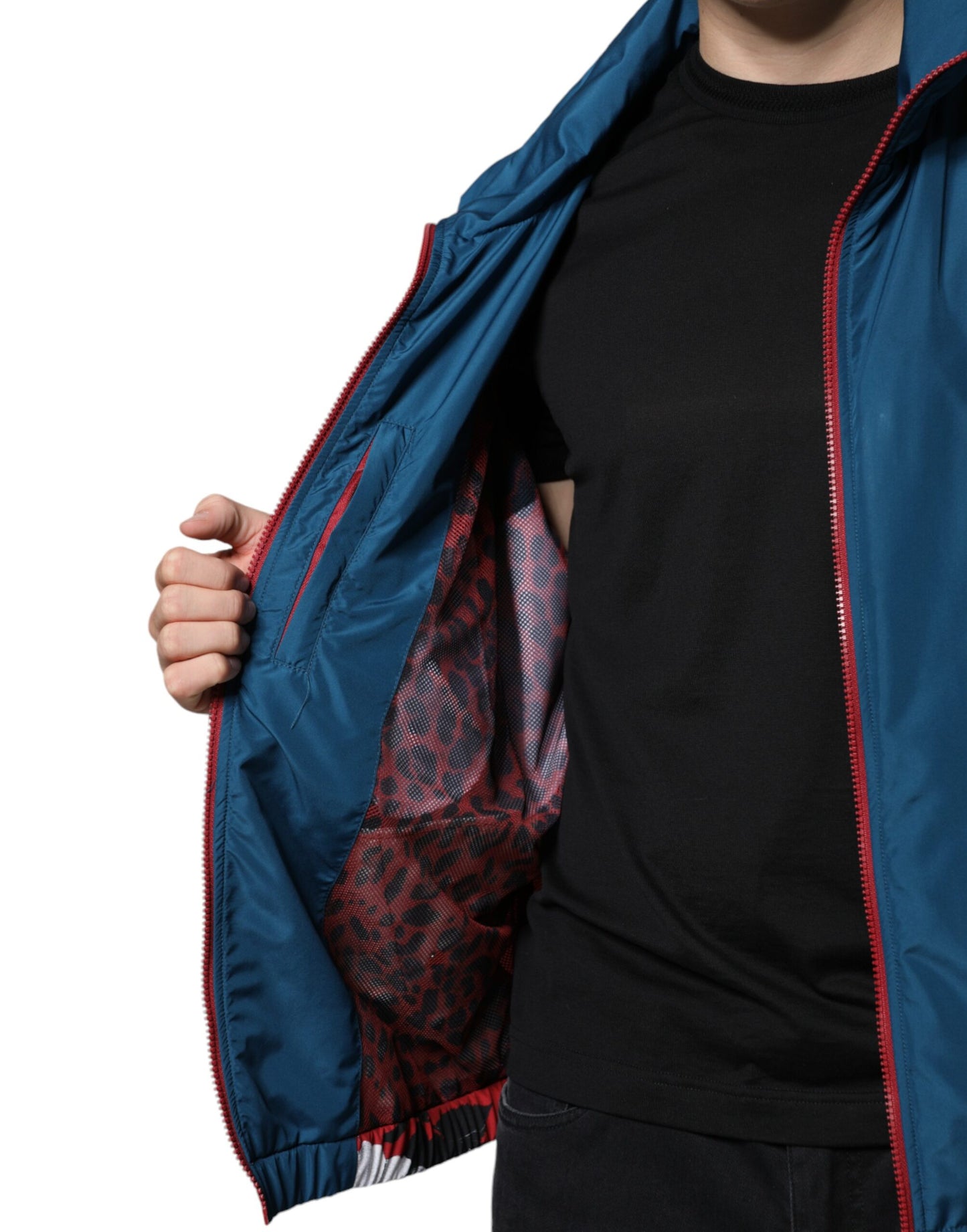 Dolce & Gabbana Chaqueta con cremallera completa de poliéster multicolor