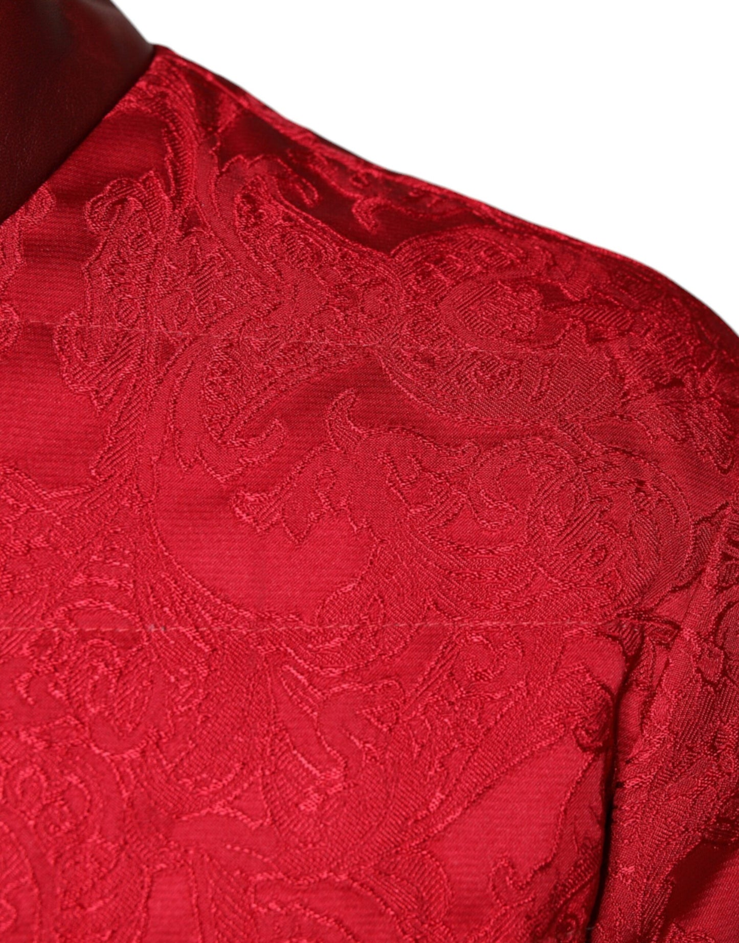 Dolce & Gabbana Chaqueta bomber acolchada roja con logo de corona dorada