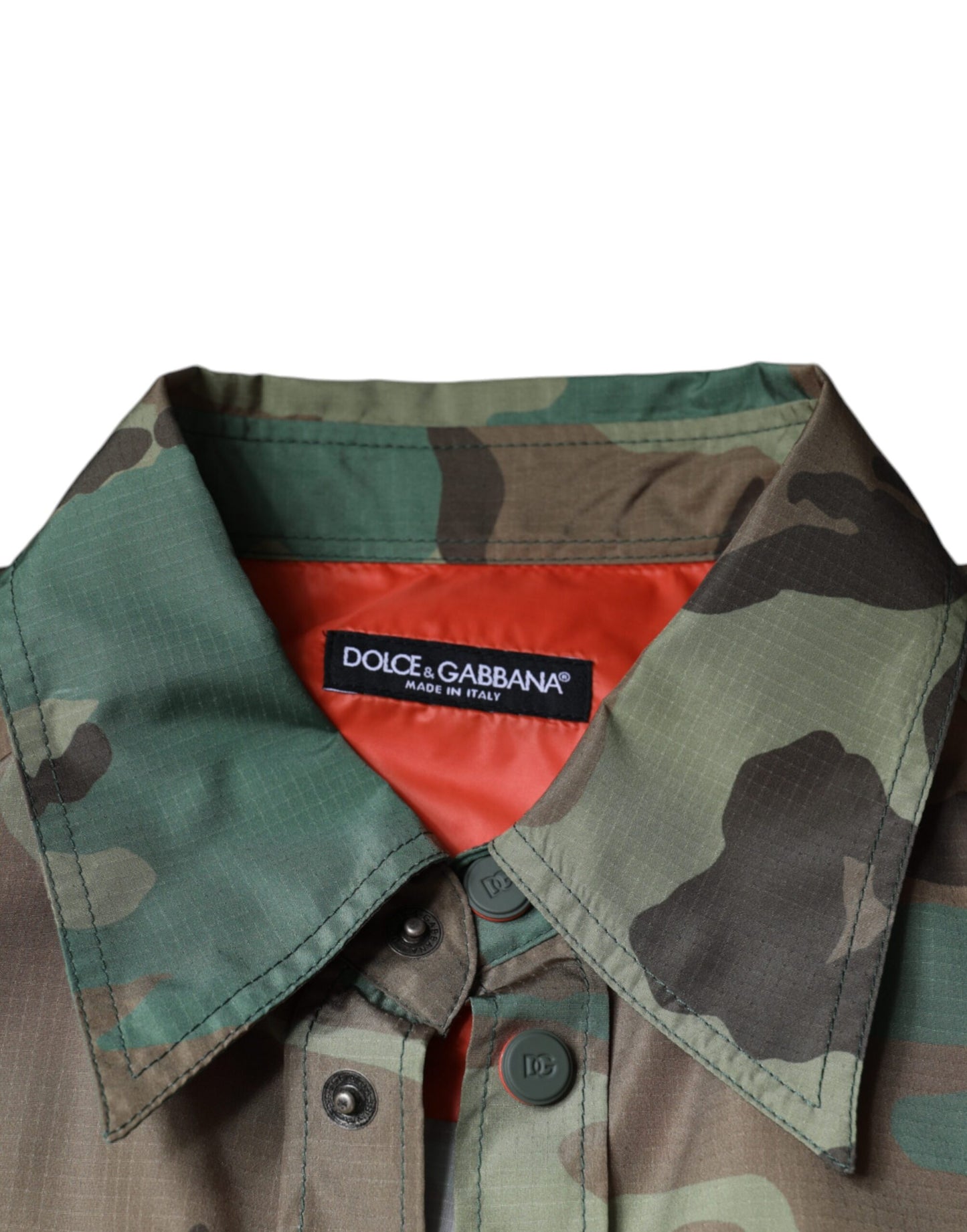 Dolce & Gabbana Camisa con botones de camuflaje multicolor