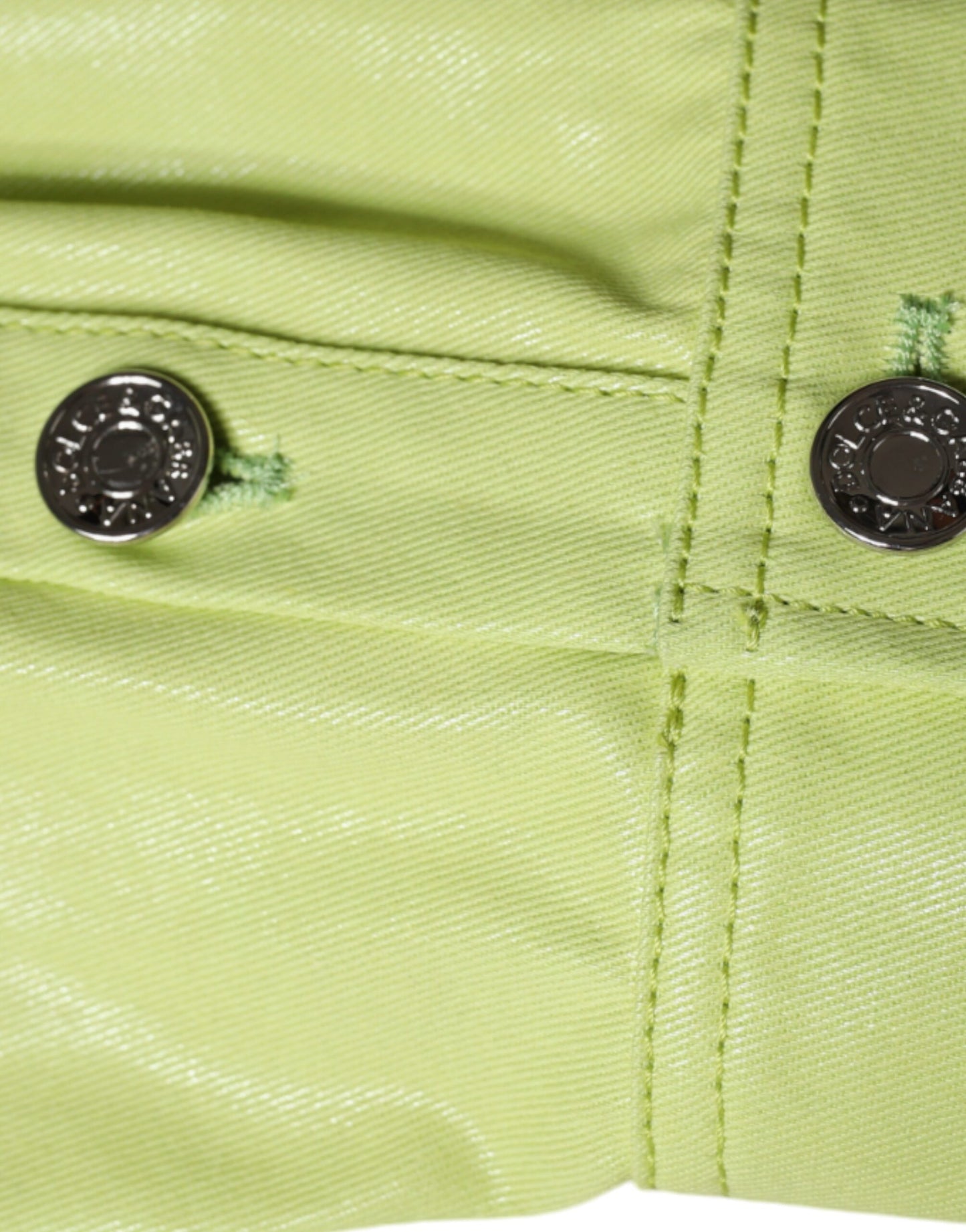 Dolce & Gabbana Camisa con botones y cuello de algodón verde para hombre