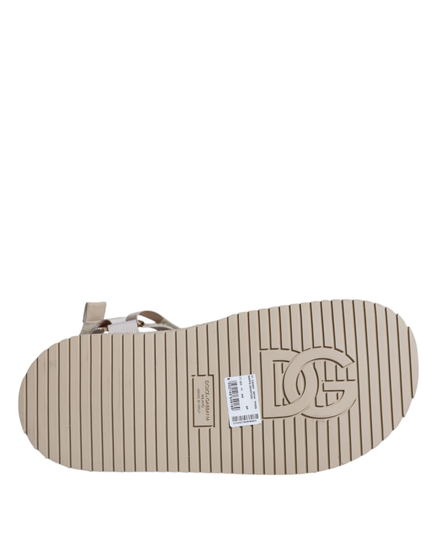 Dolce & Gabbana Sandalias Devotion Strap De Napa Beige Hombre Zapatos