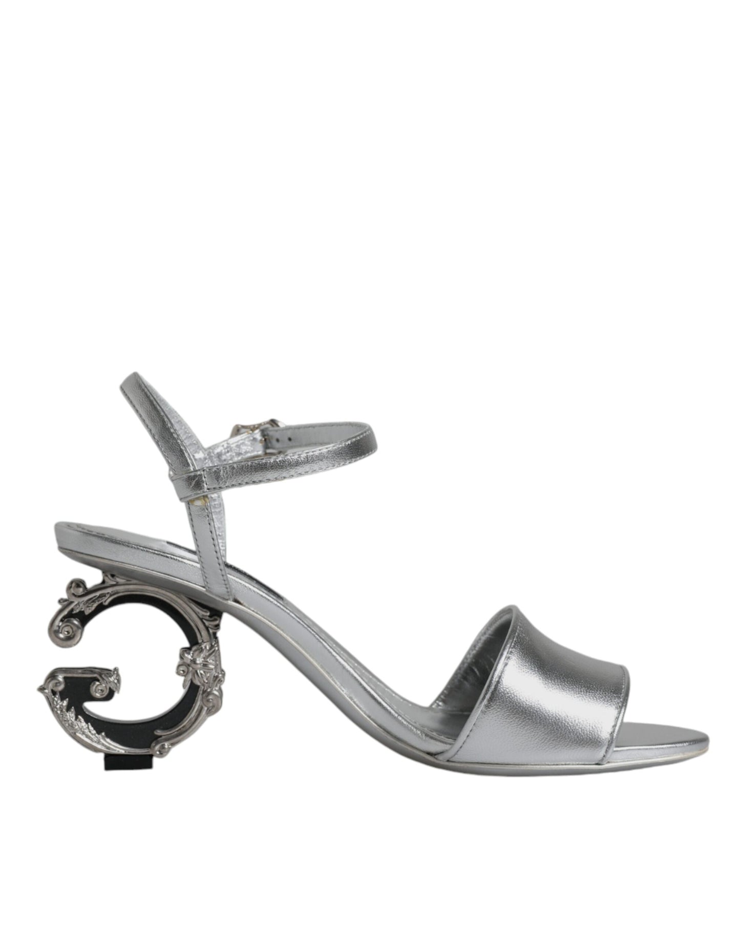 Dolce & Gabbana Plata KEIRA Tacones Sandalias con correa en el tobillo Zapatos