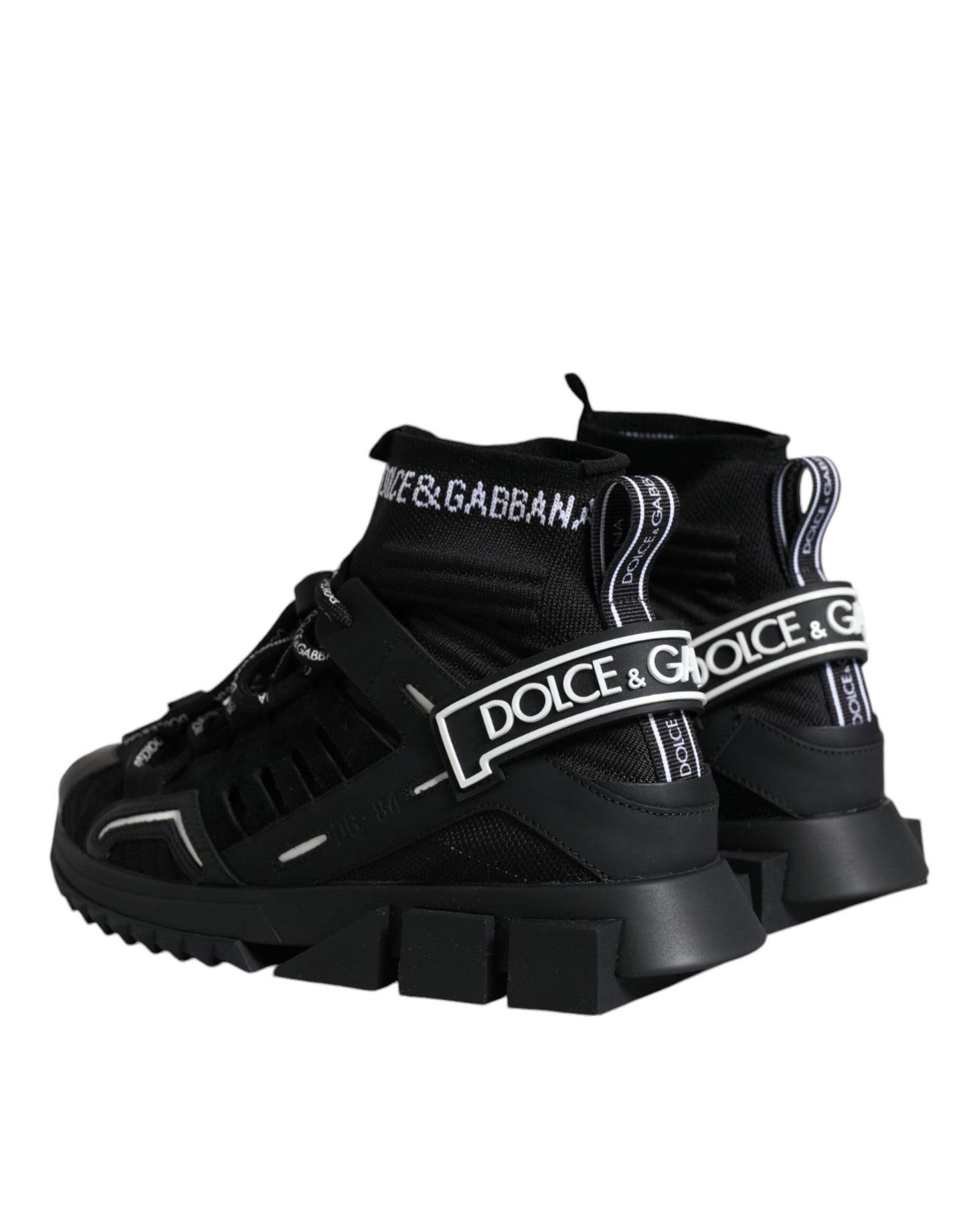 Dolce & Gabbana Calcetines Sorrento negros Zapatillas con logo Zapatos