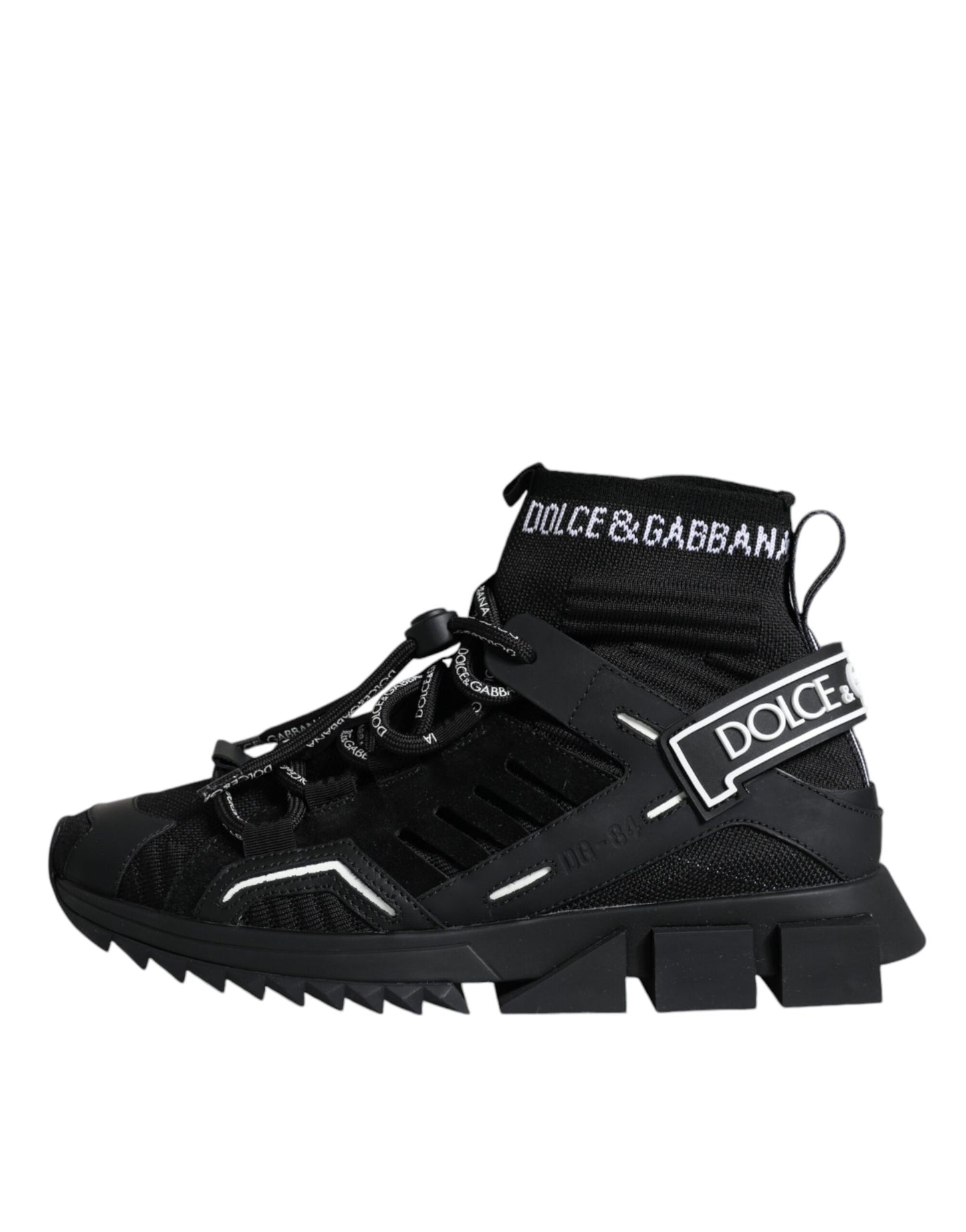 Dolce & Gabbana Calcetines Sorrento negros Zapatillas con logo Zapatos