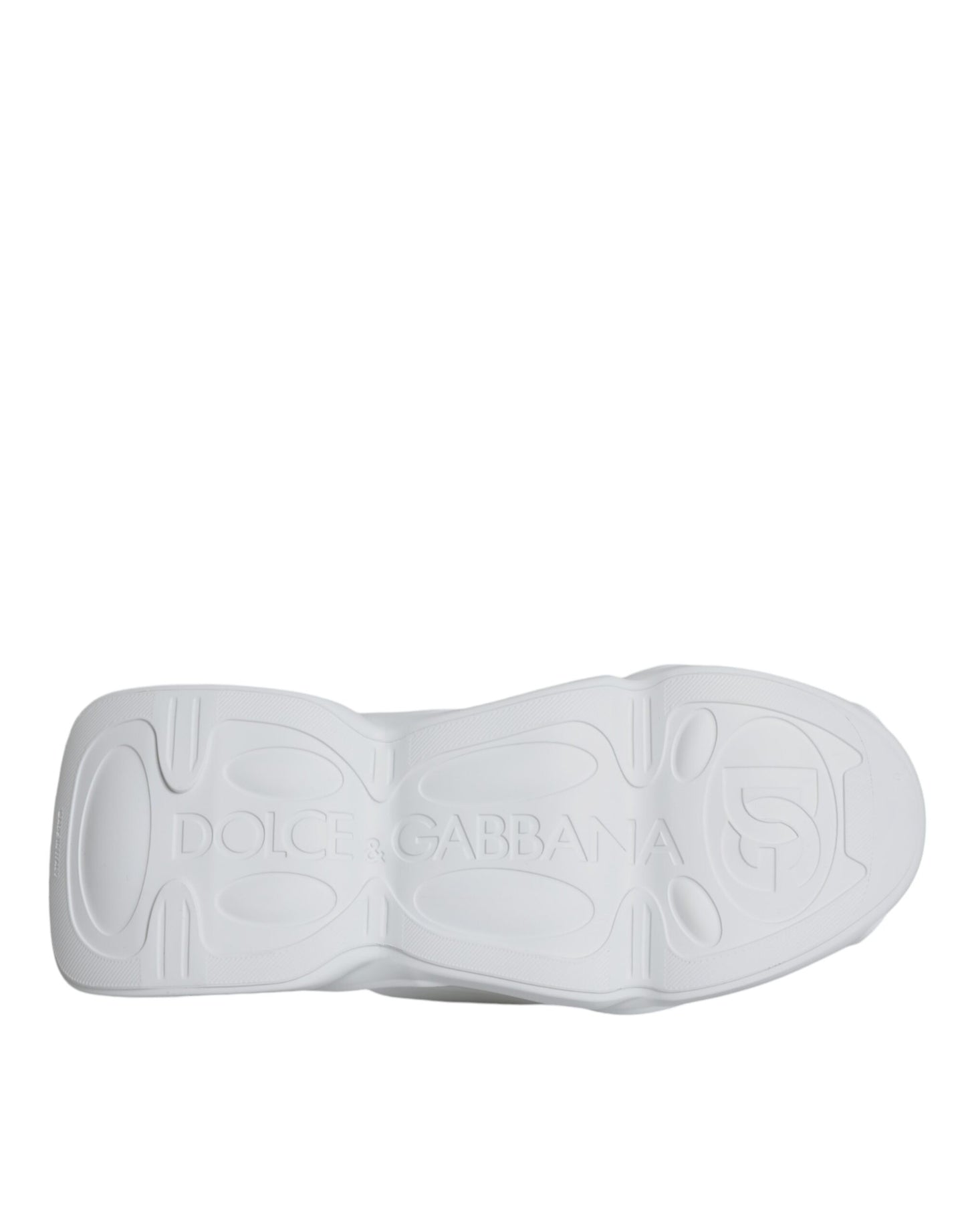 Dolce & Gabbana Zapatillas bajas de tela acolchada blanca Zapatos