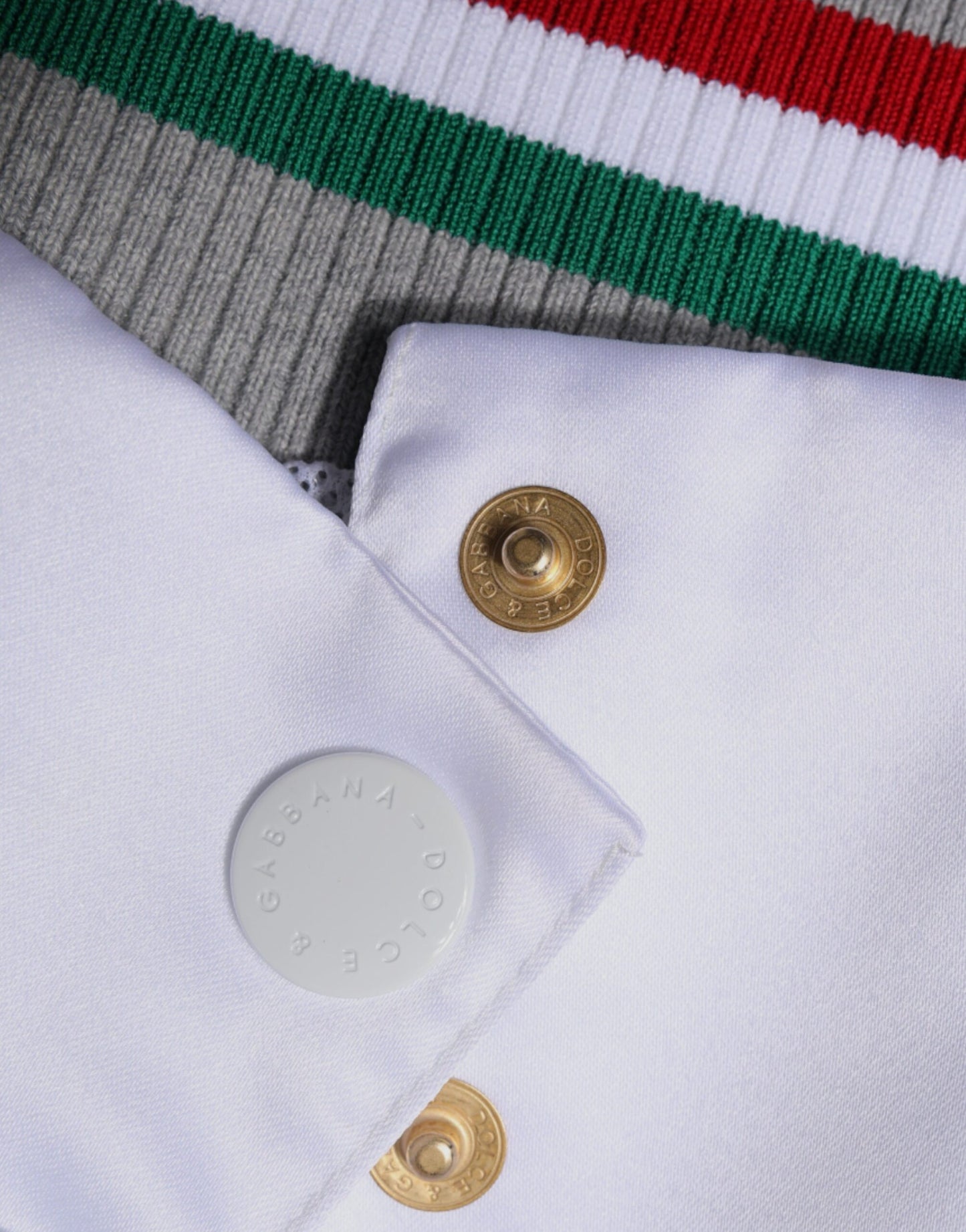 Dolce & Gabbana Chaqueta bomber con botones Italia multicolor
