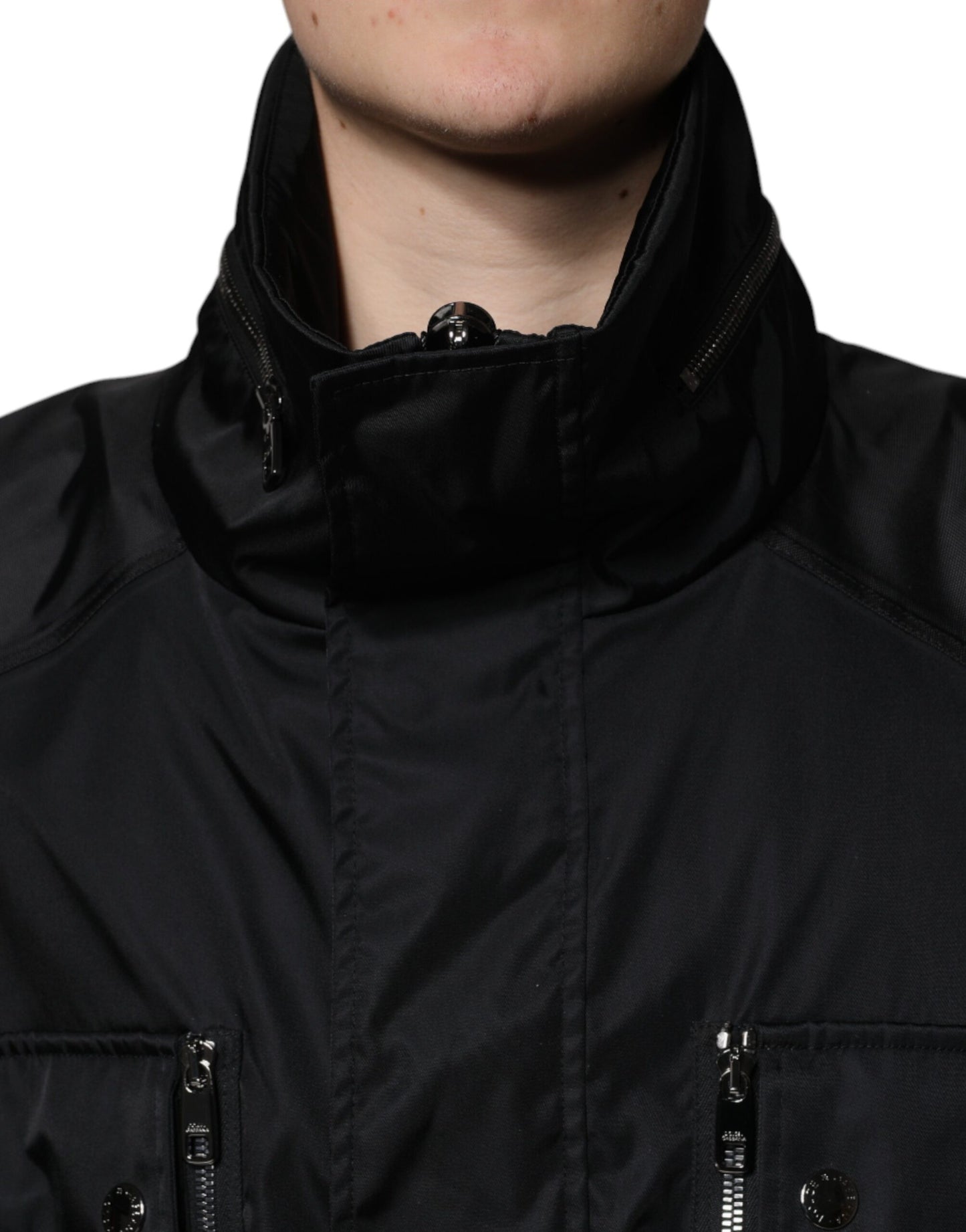 Dolce & Gabbana Chaqueta Parka De Invierno Para Hombre De Nylon Negro