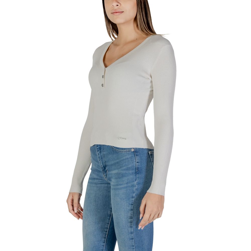 Guess Camisetas Y Camisetas De Viscosa Crema