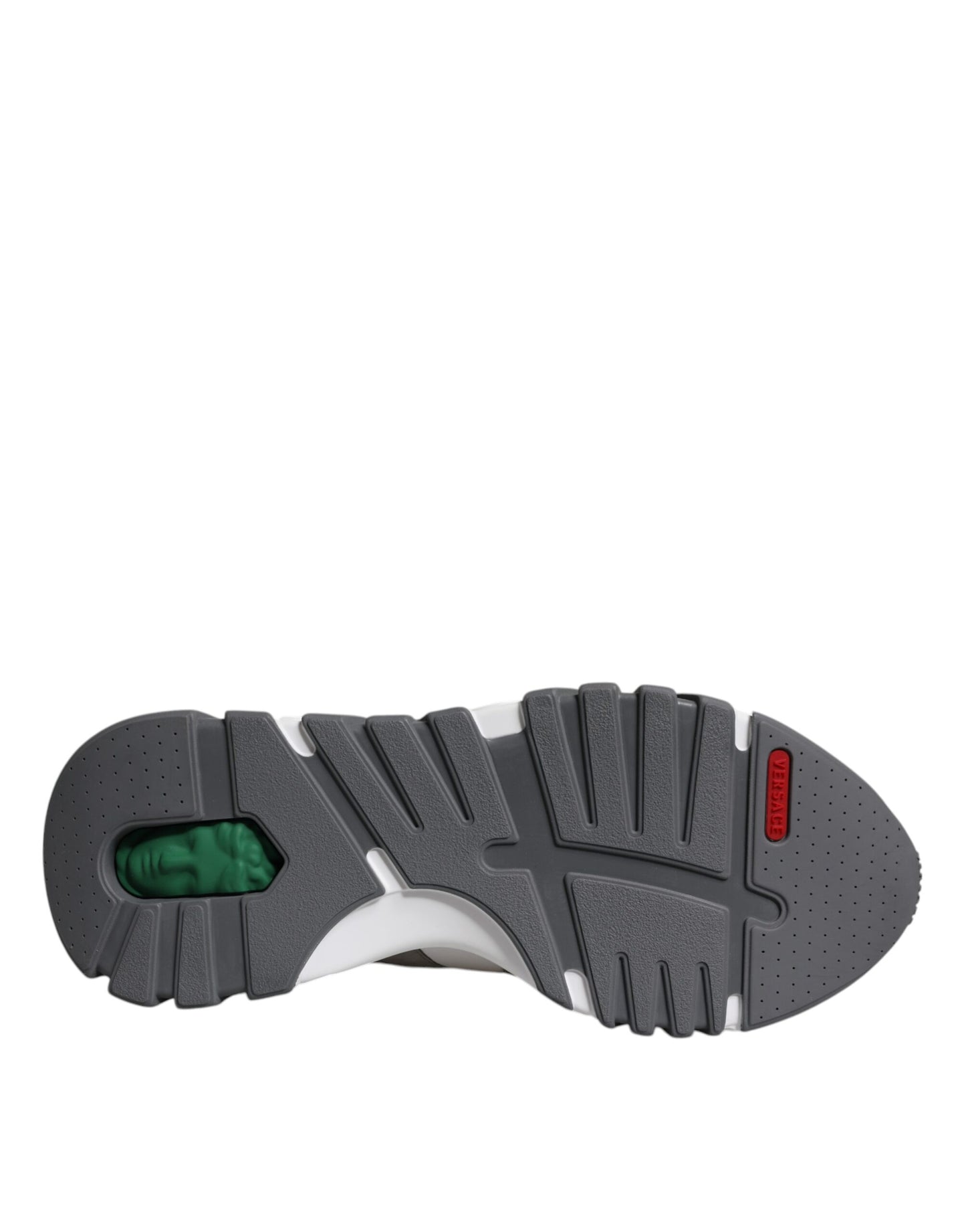 Versace Zapatillas bajas Squalo de neopreno de cuero gris Zapatos