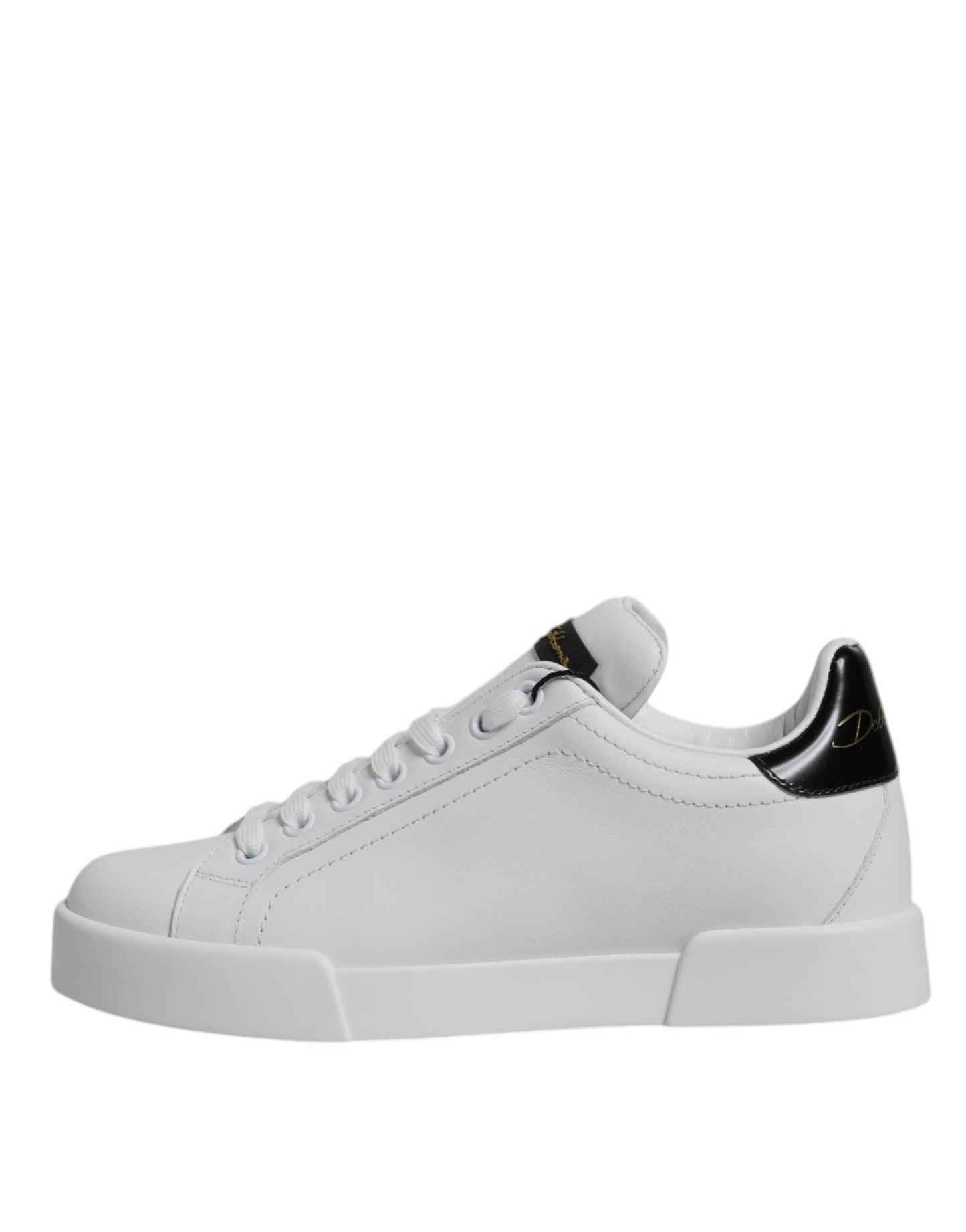 Dolce & Gabbana Zapatillas bajas clásicas de cuero blanco Zapatos