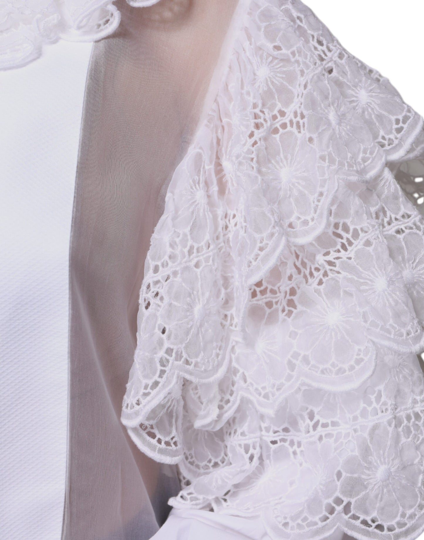 Dolce & Gabbana Blusa de vestir de popelina de algodón blanca