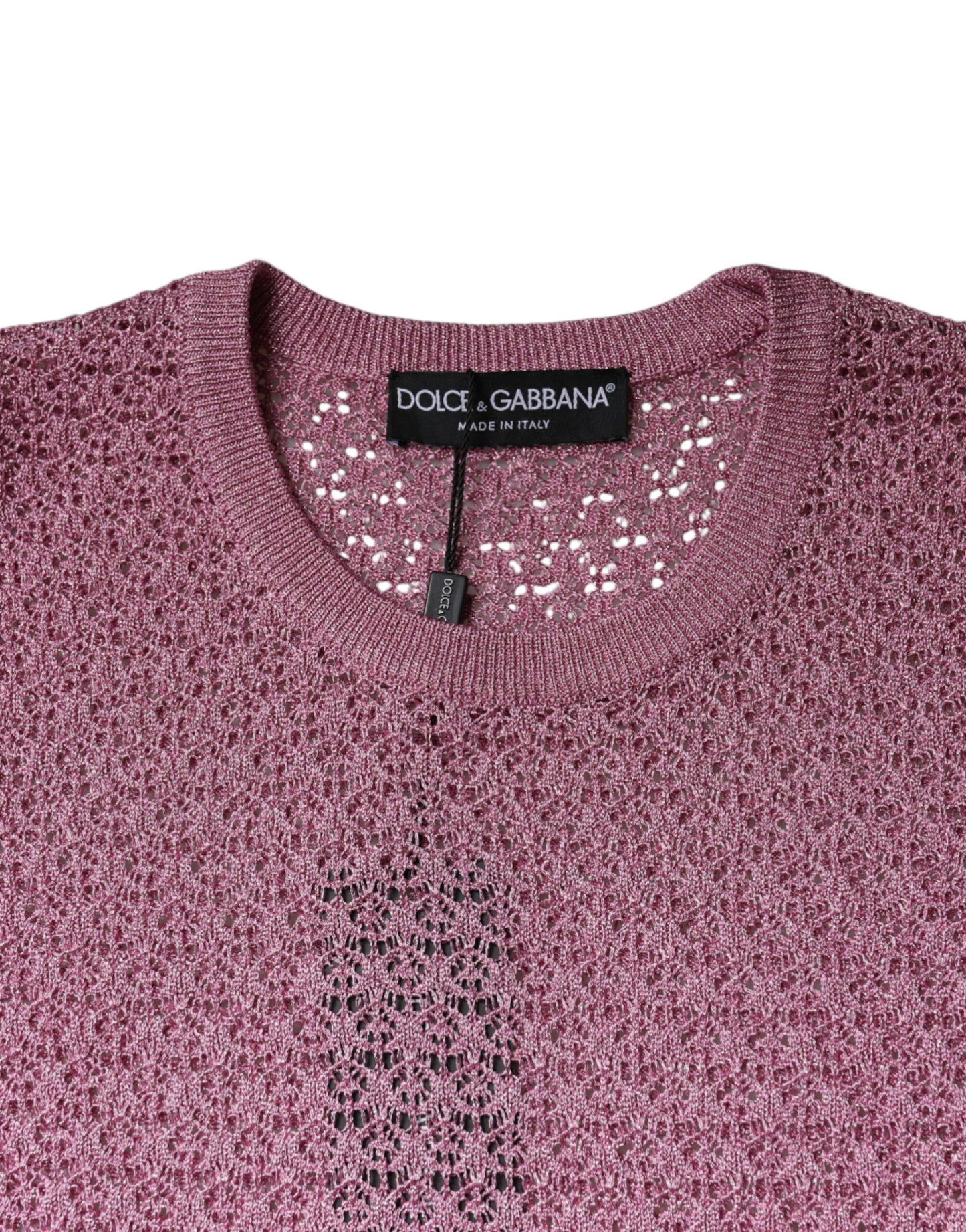 Dolce & Gabbana Pink Mesh See Through Sleeveless Tank Top – IT44 | L par Dolce & Gabbana | Disponible sur Sandy Store ByNet