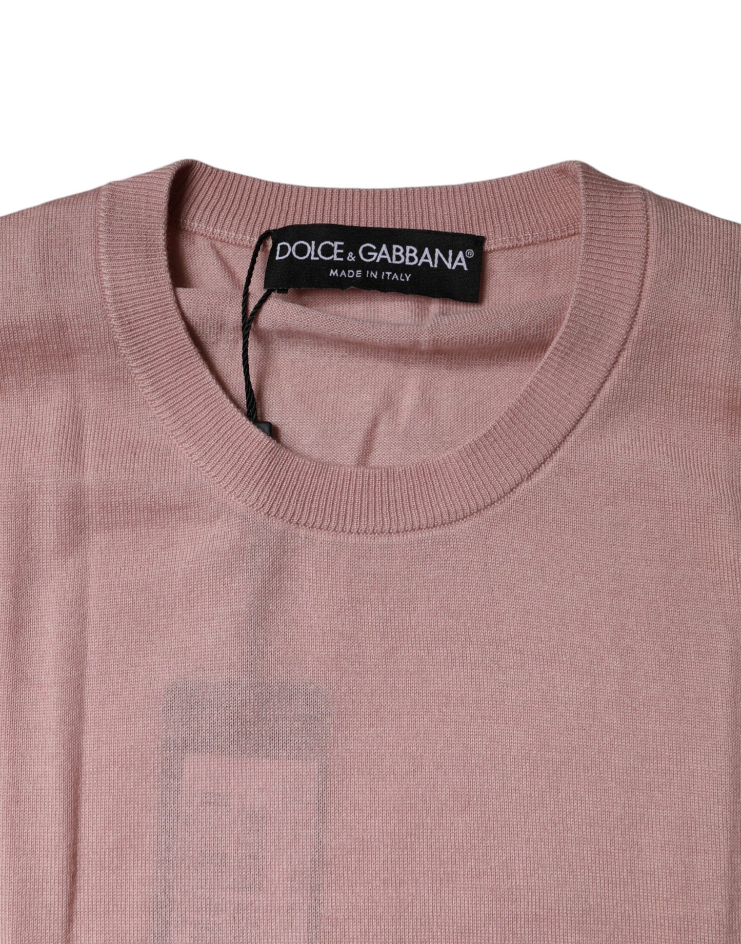 Dolce & Gabbana Camiseta sin mangas de punto de cachemira rosa