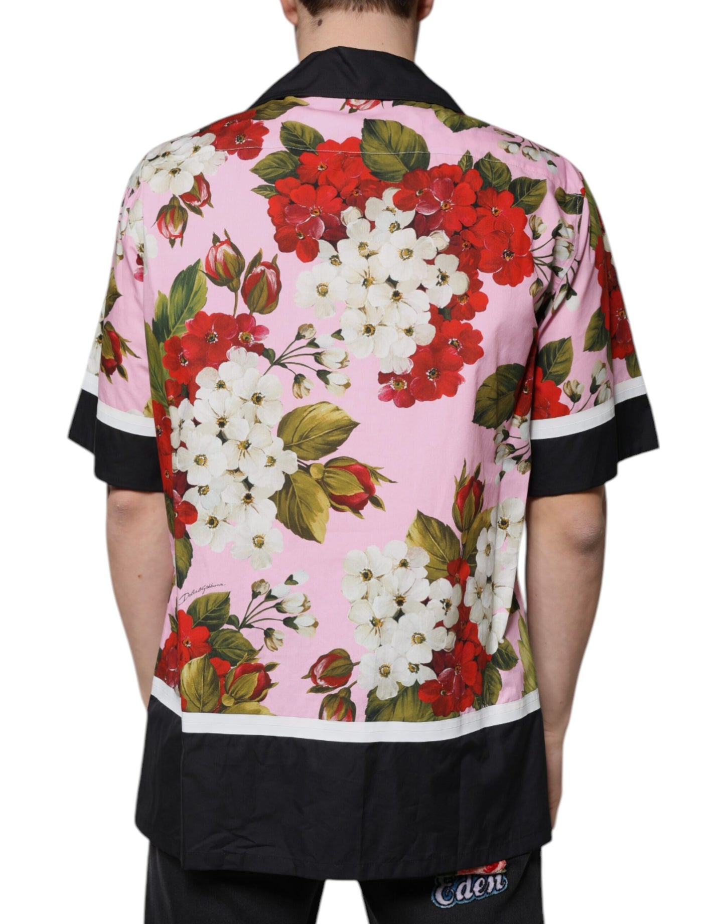 Camisa informal con botones y estampado floral multicolor de Dolce & Gabbana