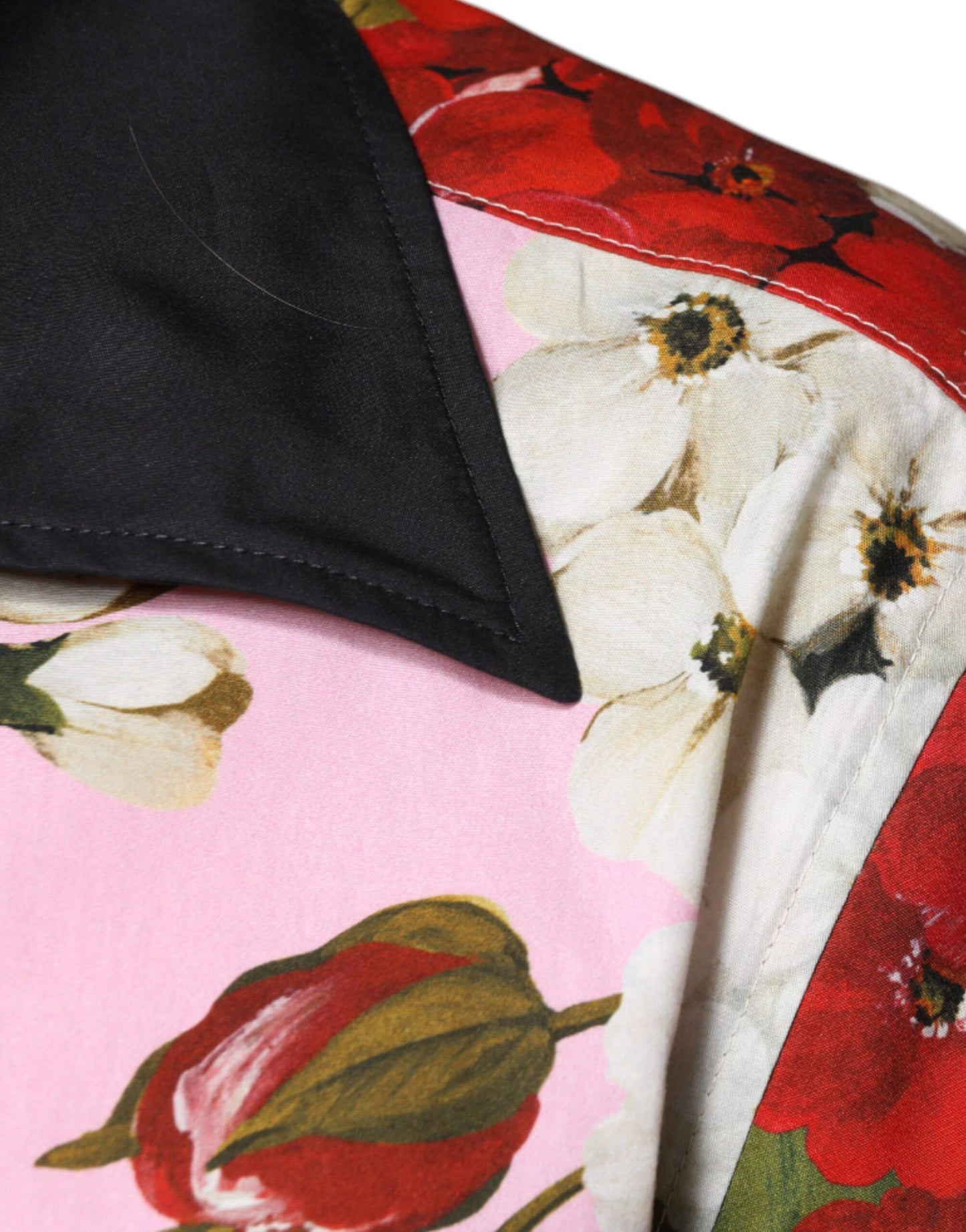 Camisa informal con botones y estampado floral multicolor de Dolce & Gabbana