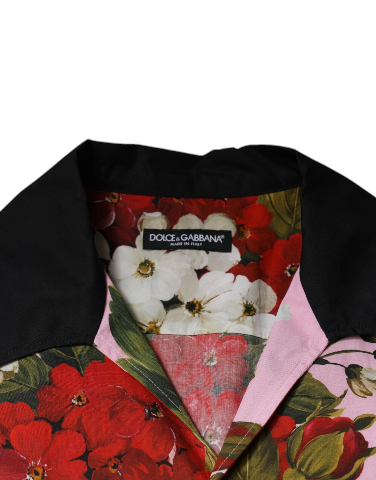 Camisa informal con botones y estampado floral multicolor de Dolce & Gabbana