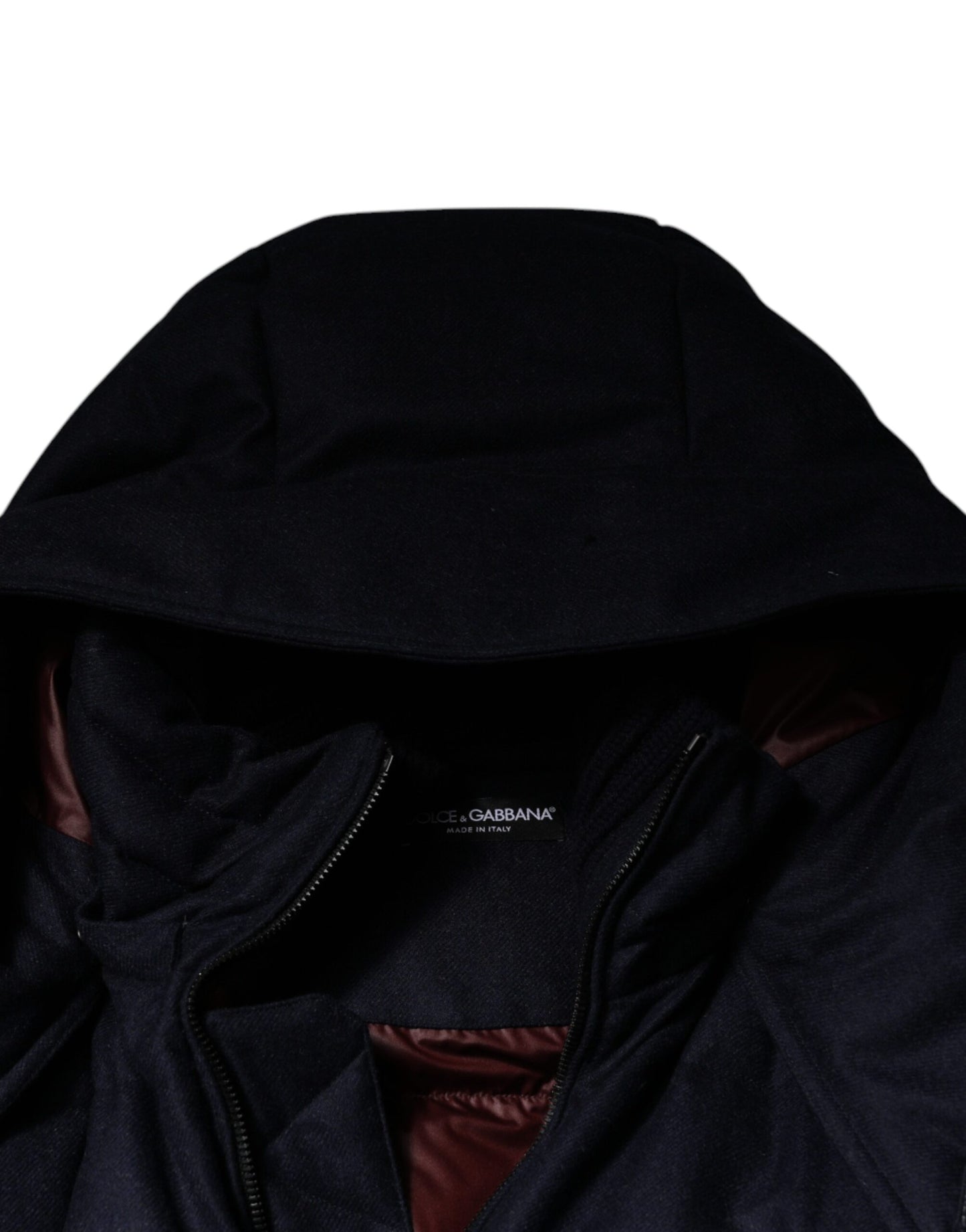 Chaqueta acolchada con capucha de nailon negro de Dolce & Gabbana para hombre