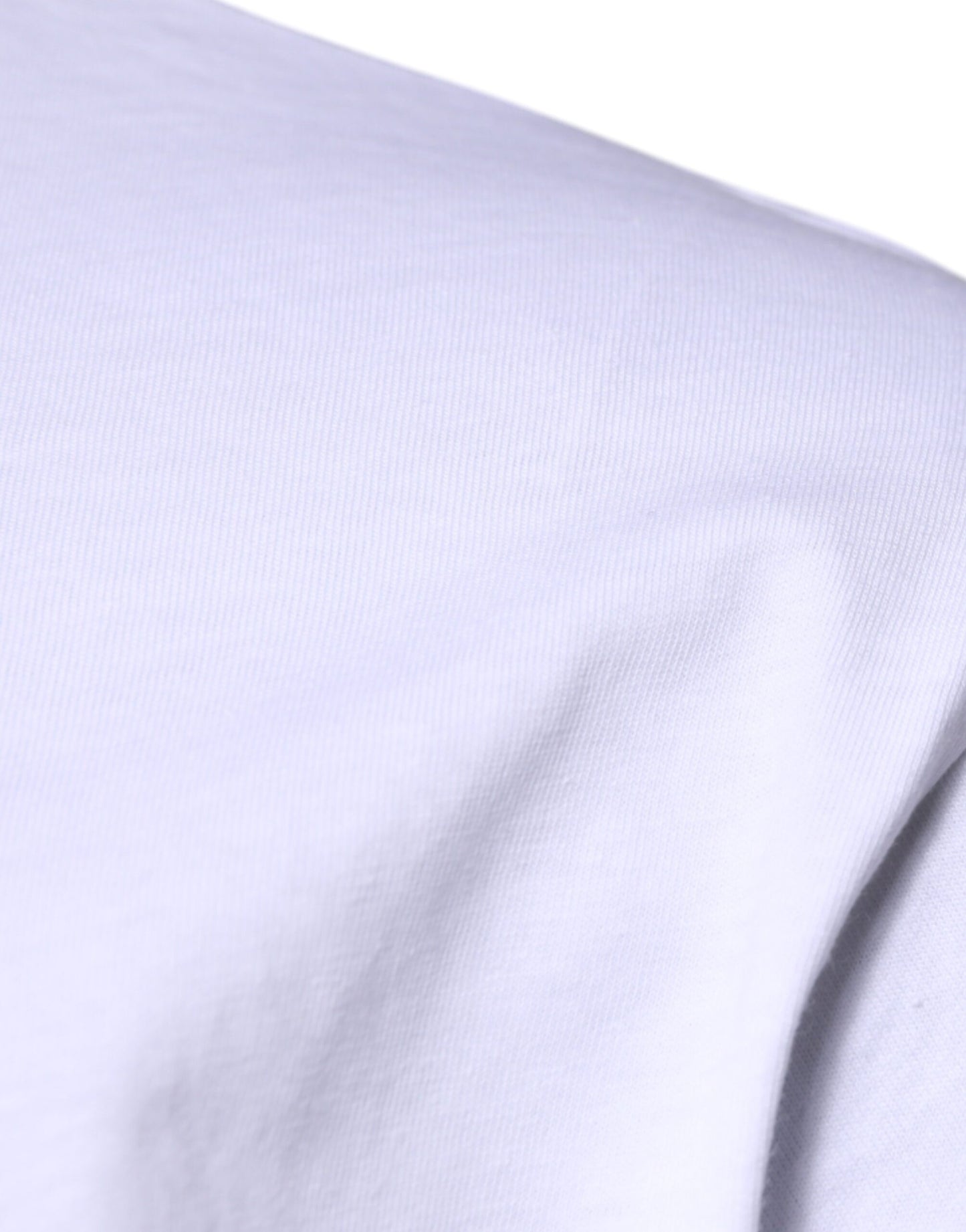 Camiseta blanca de algodón con cuello redondo y logotipo DG de Dolce & Gabbana