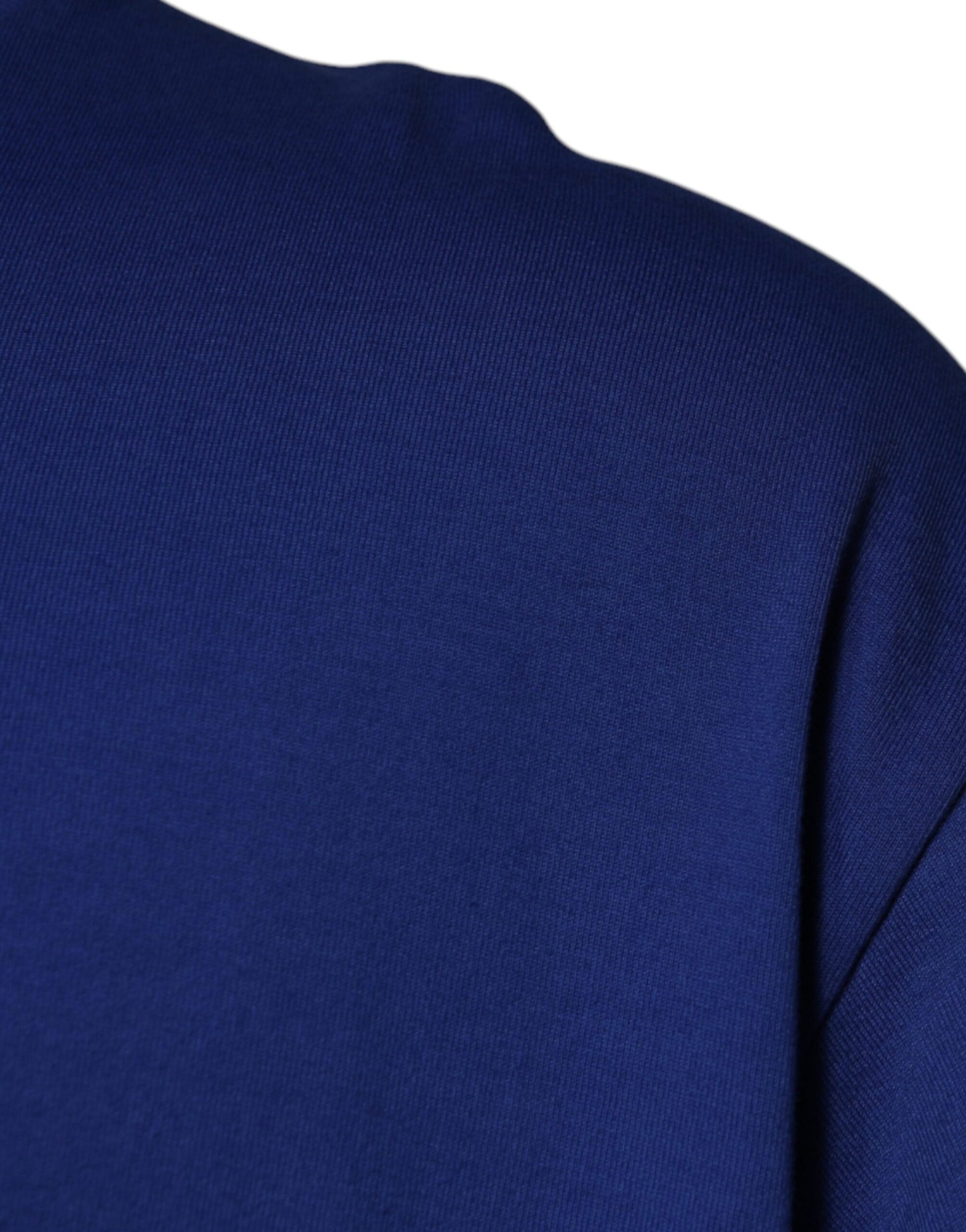 Camiseta de algodón con cuello redondo y estampado de logotipo azul de Dolce & Gabbana para hombre
