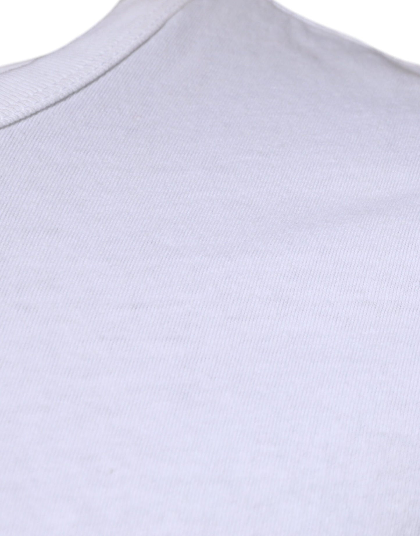 Camiseta de manga corta con cuello redondo y rayas blancas de Dolce & Gabbana