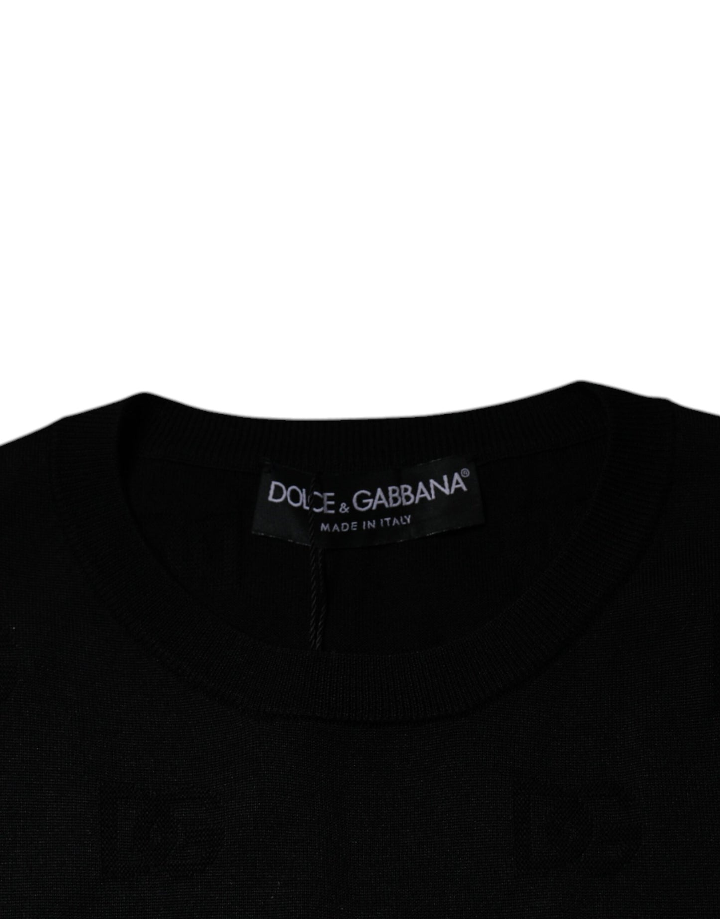 Camiseta sin mangas de cuello redondo de seda negra de Dolce & Gabbana