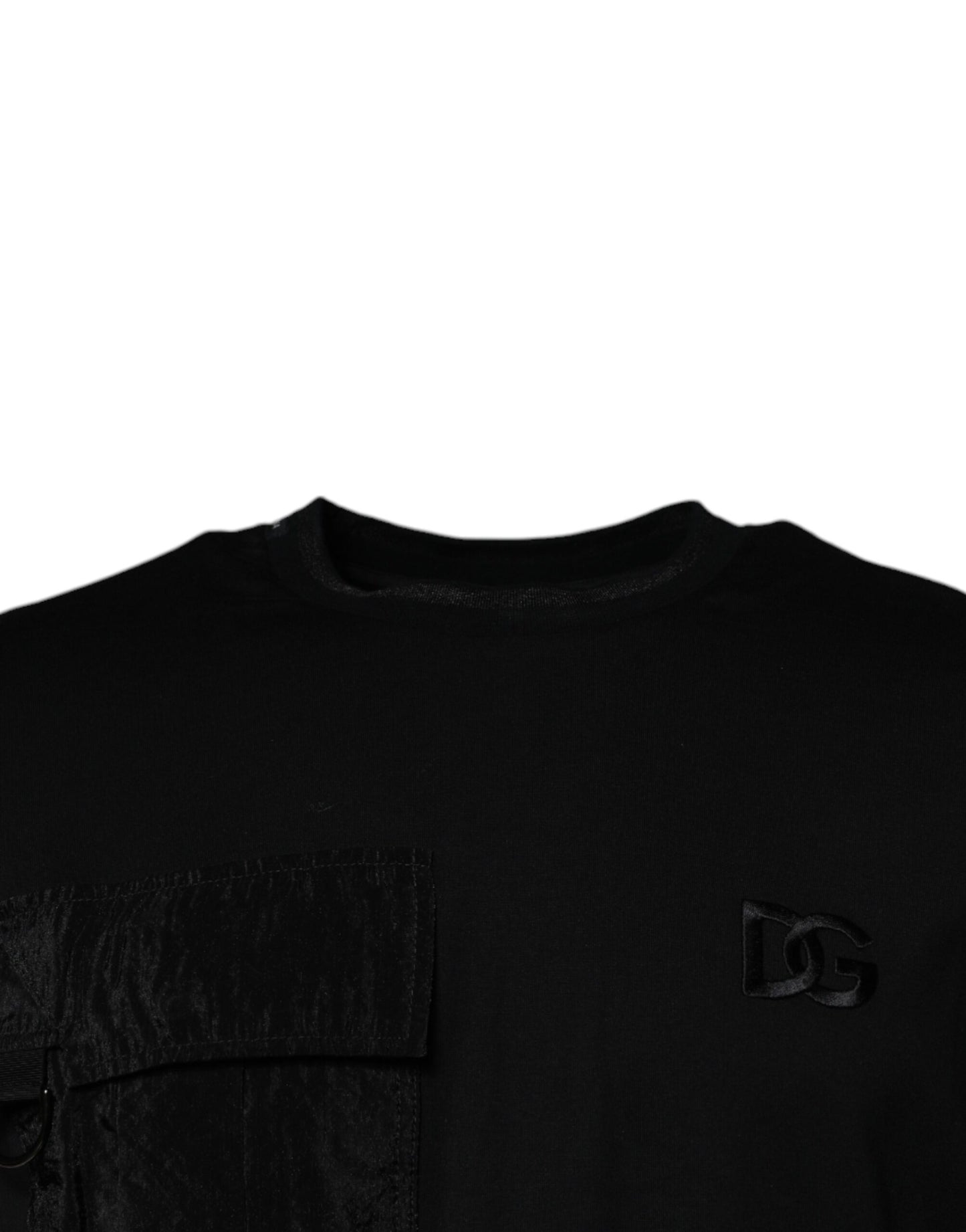 Camiseta negra de manga corta con cuello redondo de Dolce & Gabbana
