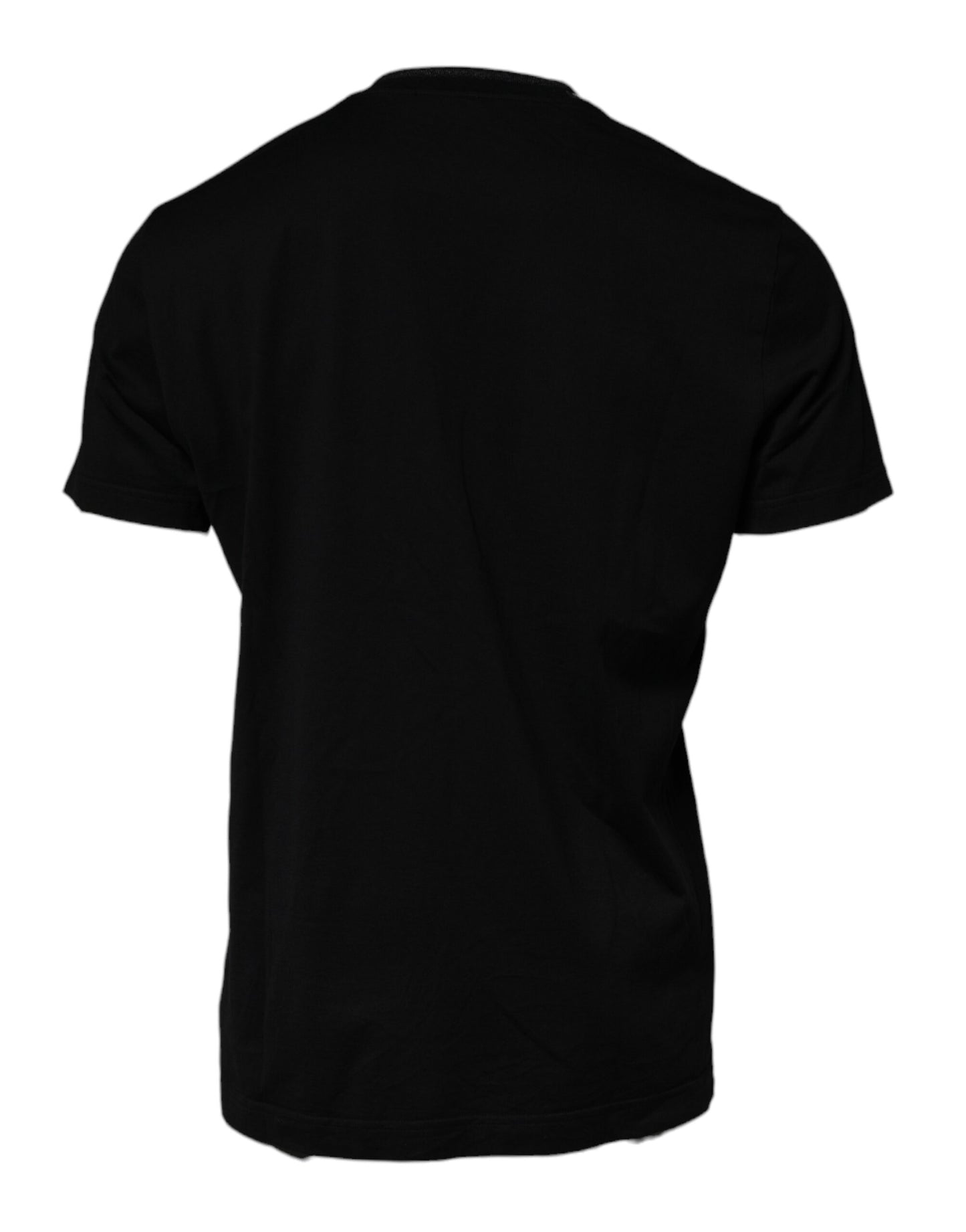 Camiseta negra de manga corta con cuello redondo de Dolce & Gabbana