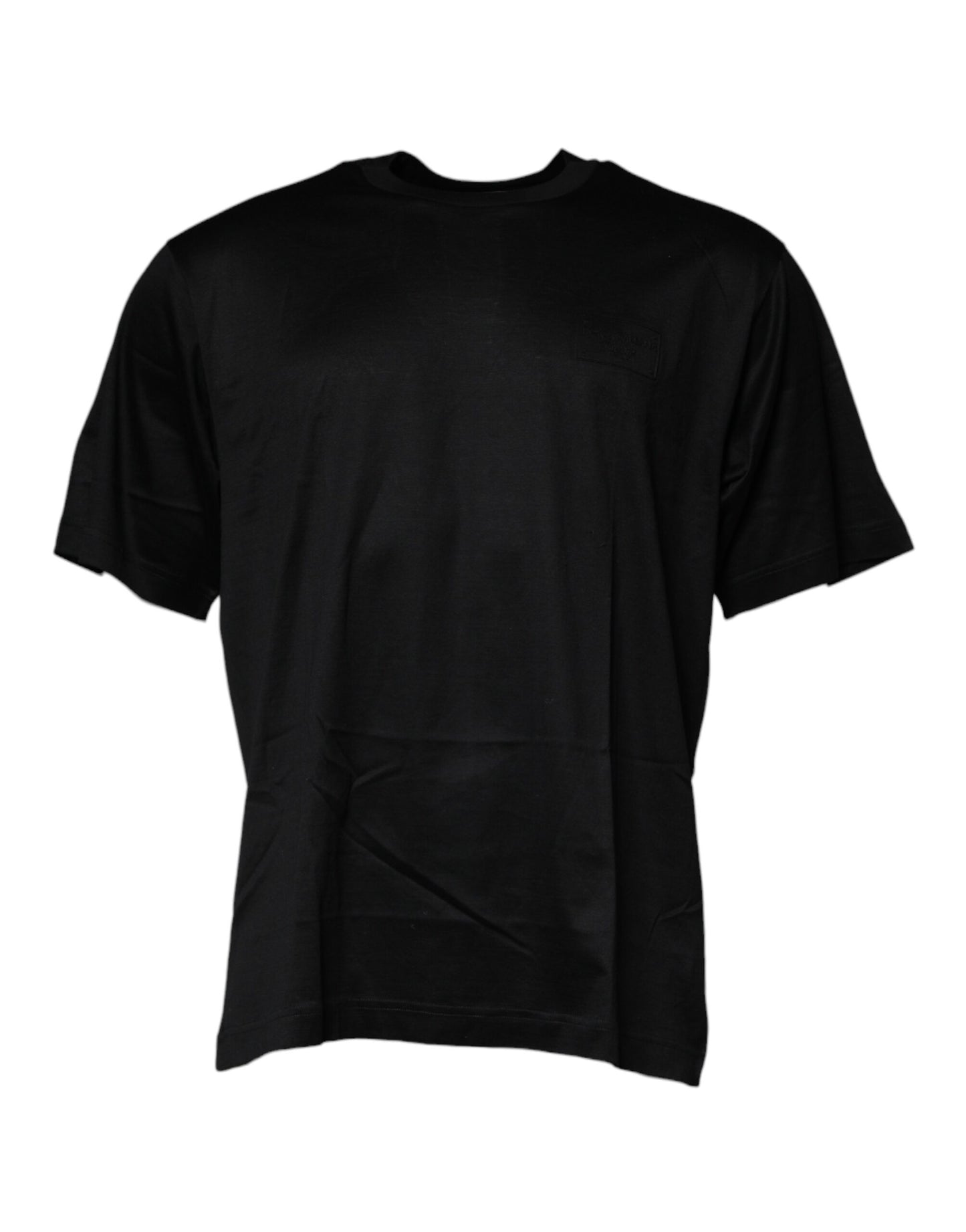 Camiseta negra de manga corta con cuello redondo de Dolce & Gabbana