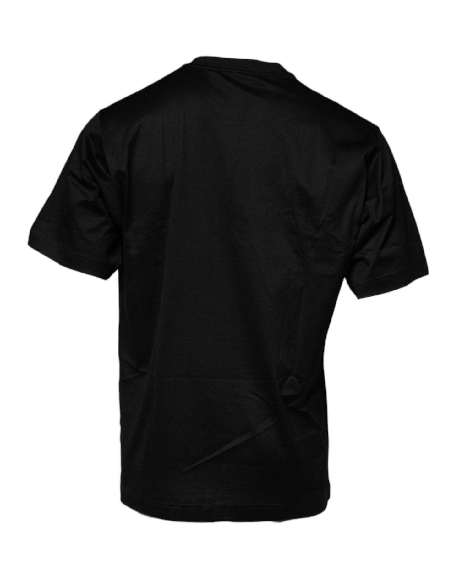 Camiseta negra de manga corta con cuello redondo de Dolce & Gabbana