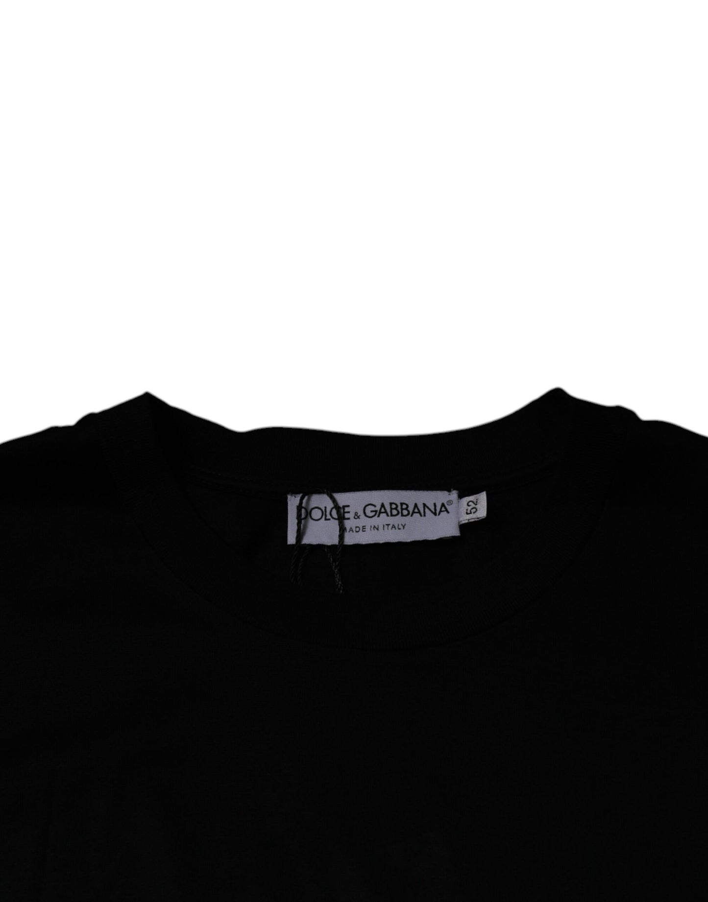 Camiseta negra de manga corta con cuello redondo de Dolce & Gabbana