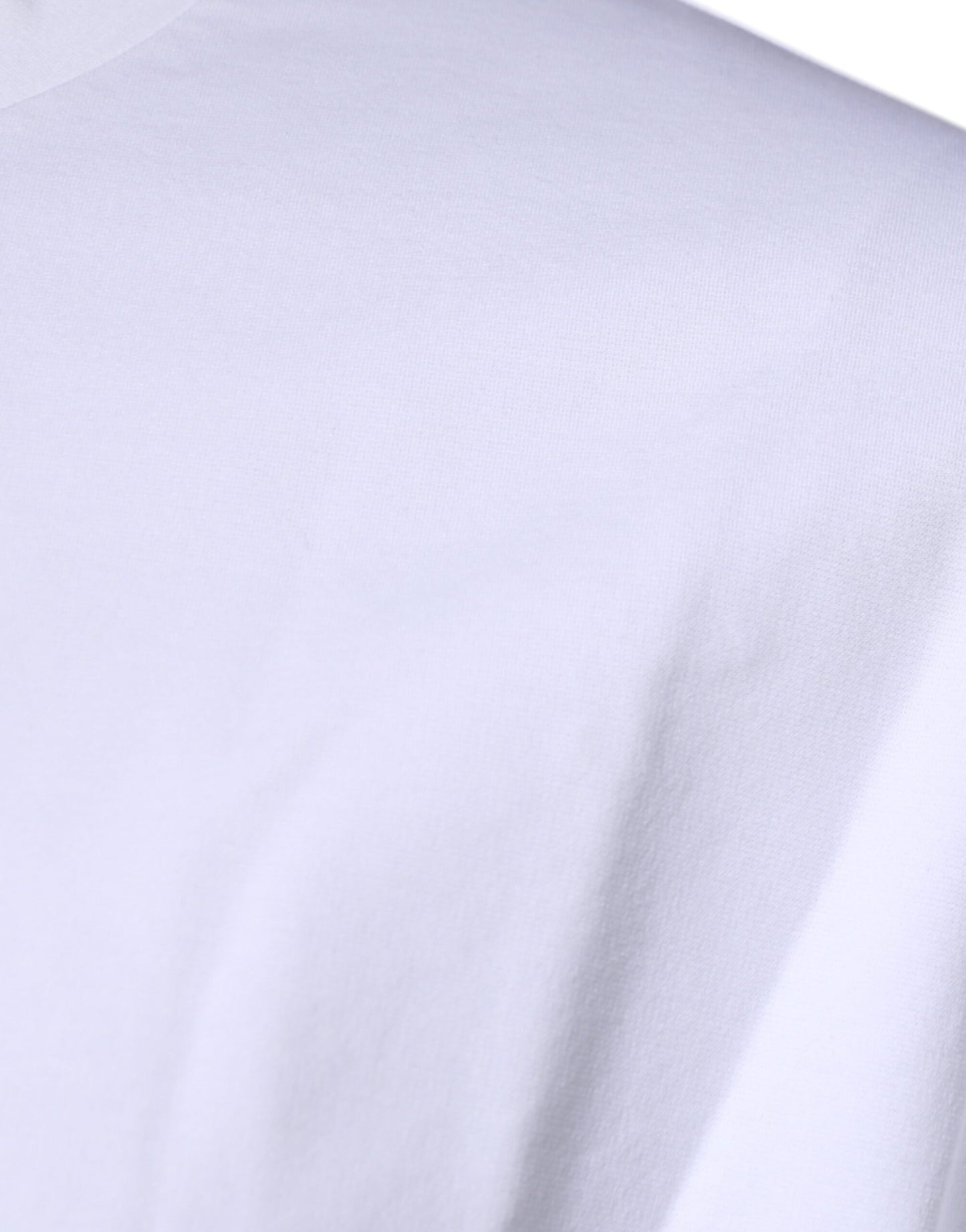 Camiseta blanca de algodón con cuello redondo y logotipo DG de Dolce & Gabbana