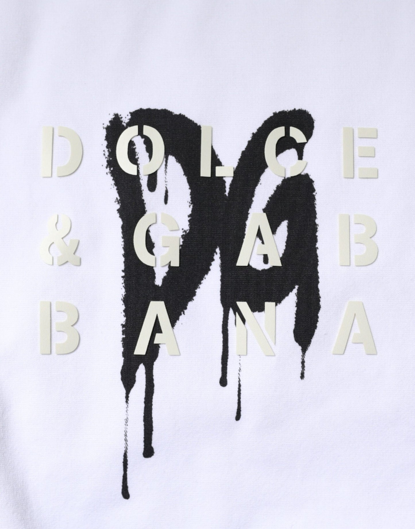 Camiseta blanca de algodón con cuello redondo y logotipo DG de Dolce & Gabbana