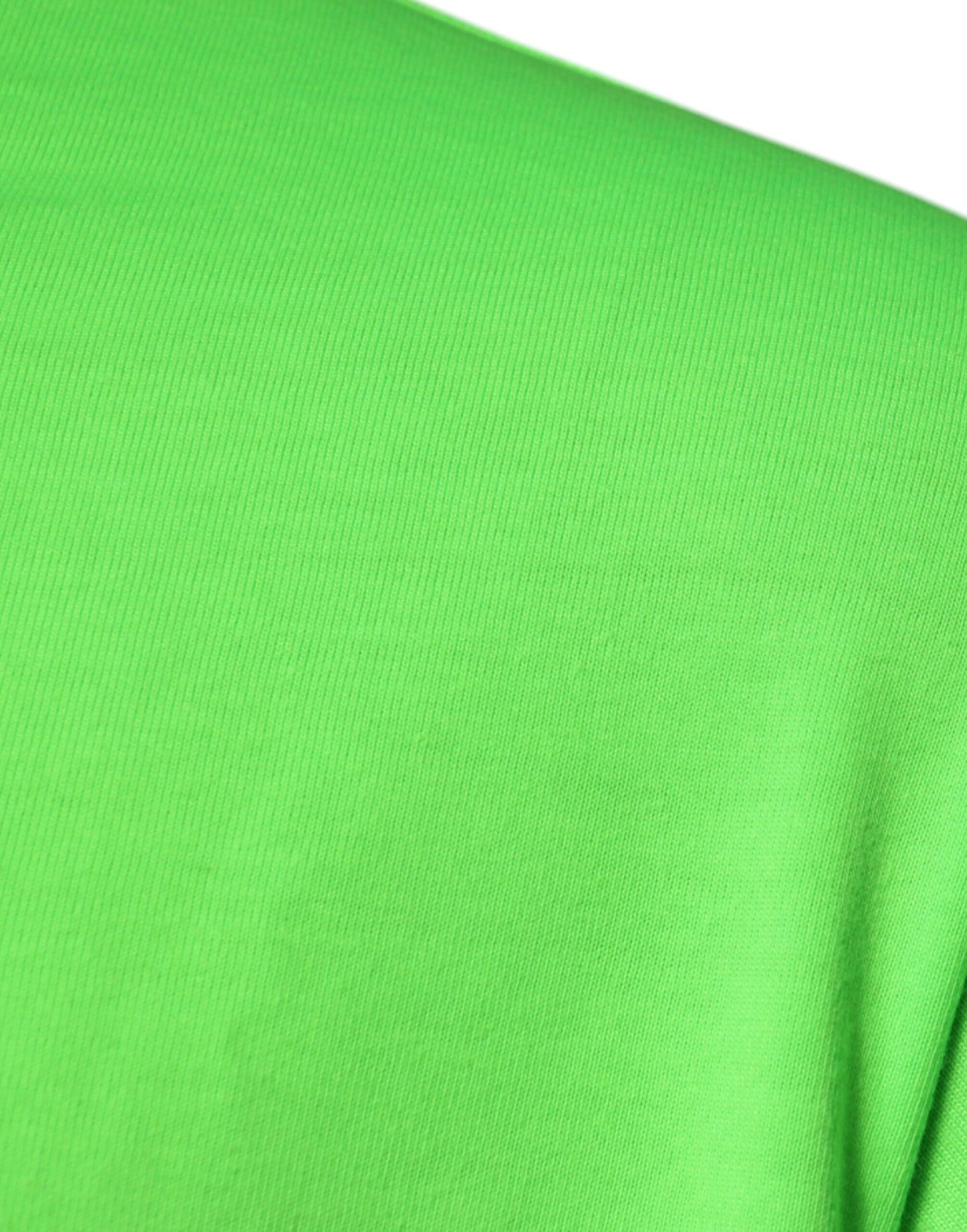 Camiseta de algodón con cuello redondo y logotipo DG verde de Dolce & Gabbana
