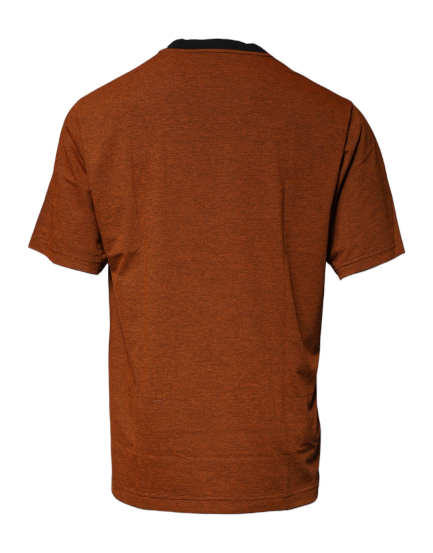Camiseta de algodón con cuello redondo y logotipo DG marrón de Dolce & Gabbana