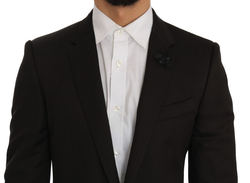 Dolce & Gabbana Elegante traje Martini de jacquard marrón