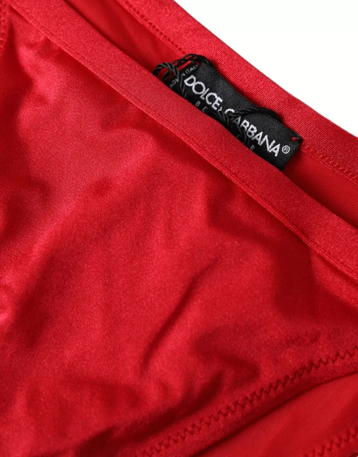 Dolce & Gabbana Bikini con parte inferior de traje de baño elástico de nailon rojo