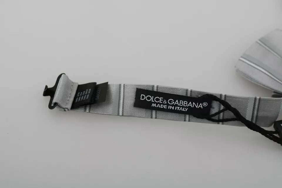 Dolce & Gabbana Light Gray Lining Adjustable Neck Butterfly Bow Tie – par Dolce & Gabbana | Disponible sur Sandy Store ByNet