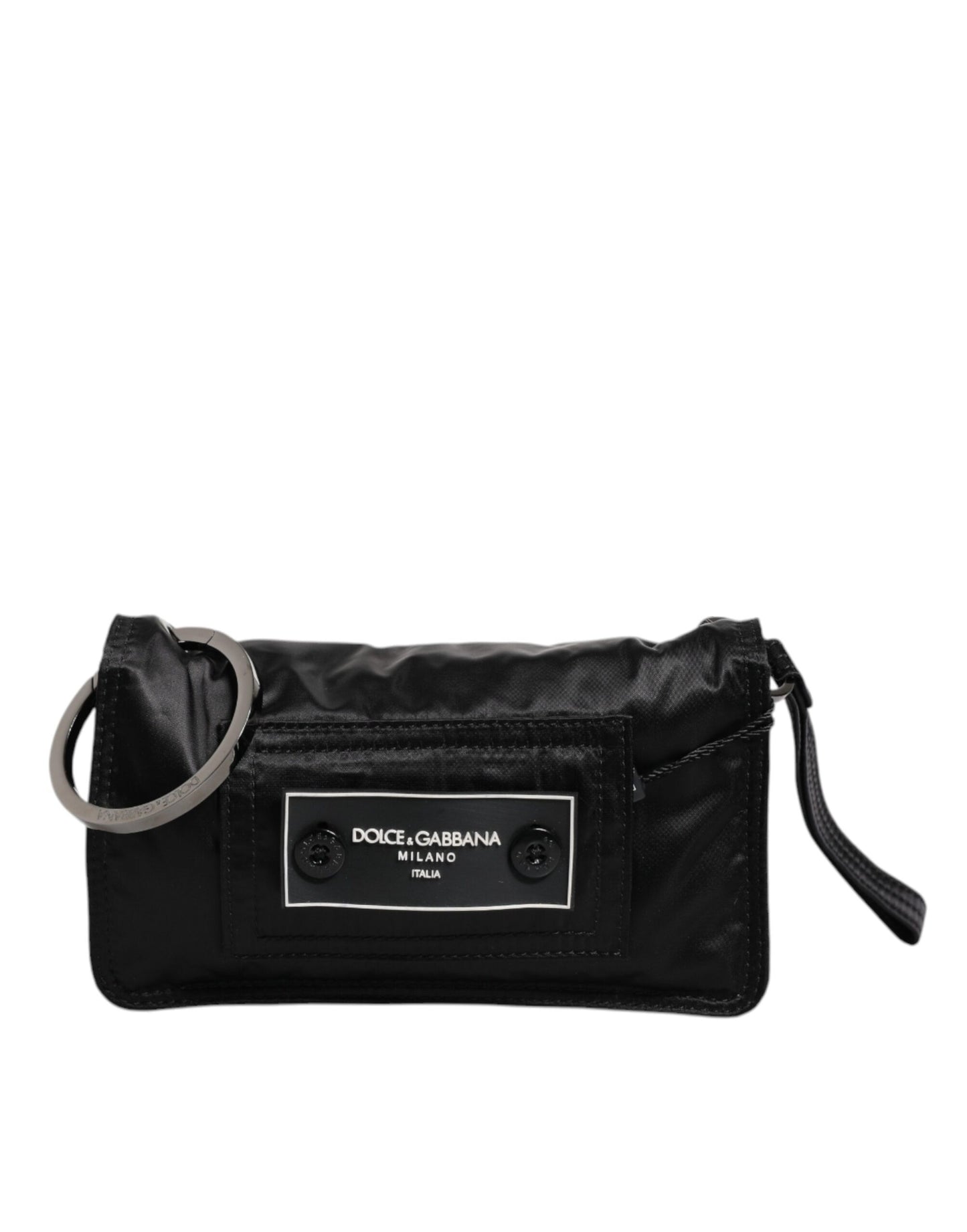 Dolce & Gabbana Black Fabric Logo Two Way Clutch Crossbody Bag – par Dolce & Gabbana | Disponible sur Sandy Store ByNet