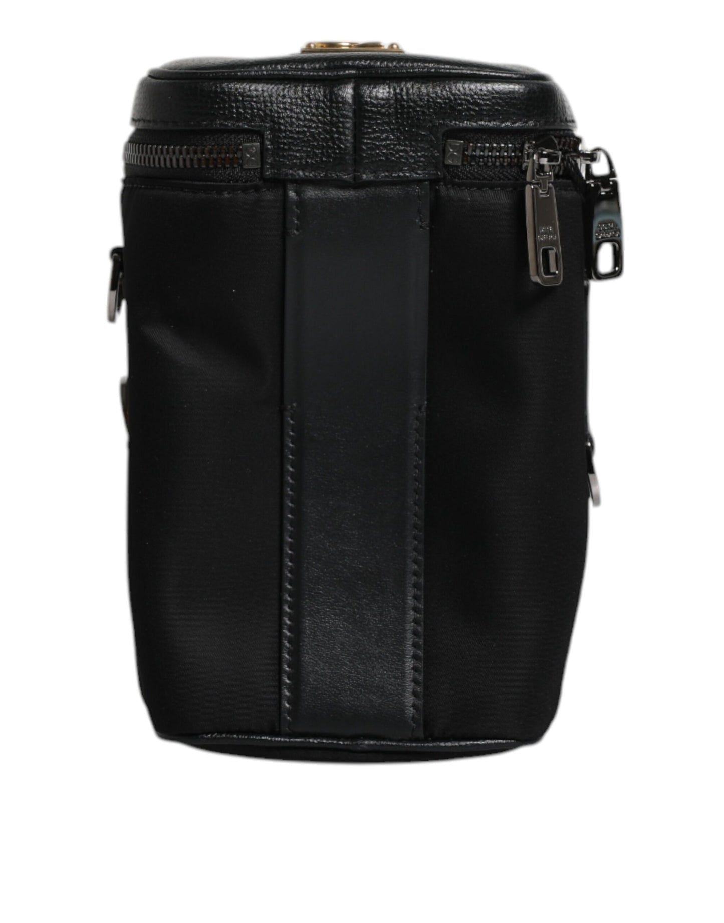 Bolso bandolera con cámara y logotipo de Dolce & Gabbana en piel negra