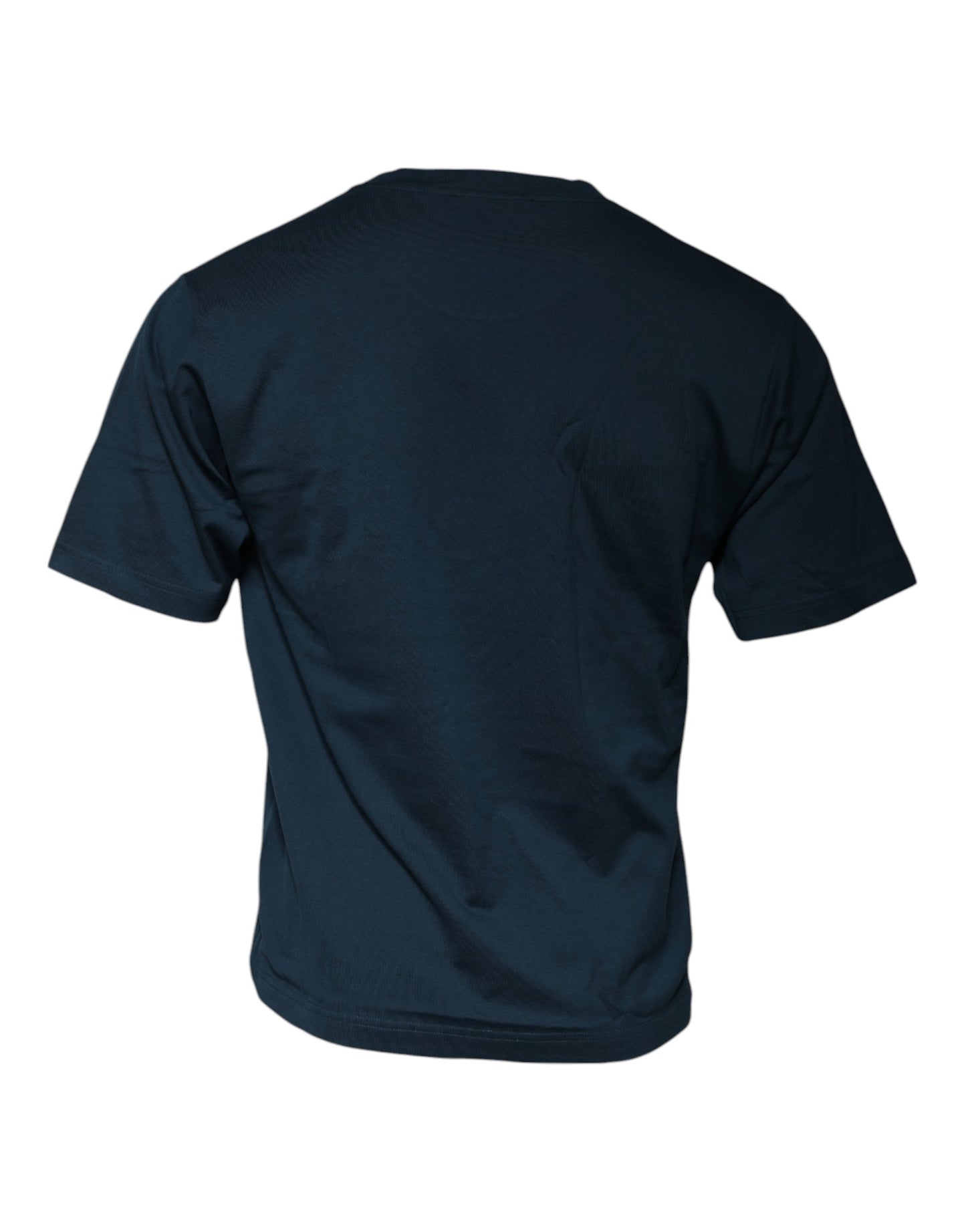 Camiseta de manga corta con cuello redondo y logotipo azul de Dolce & Gabbana