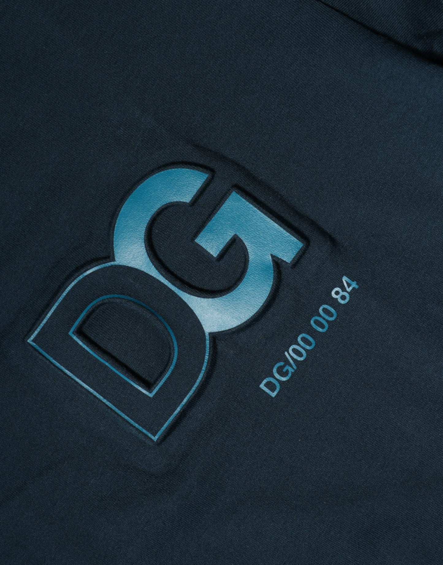 Camiseta de manga corta con cuello redondo y logotipo azul de Dolce & Gabbana