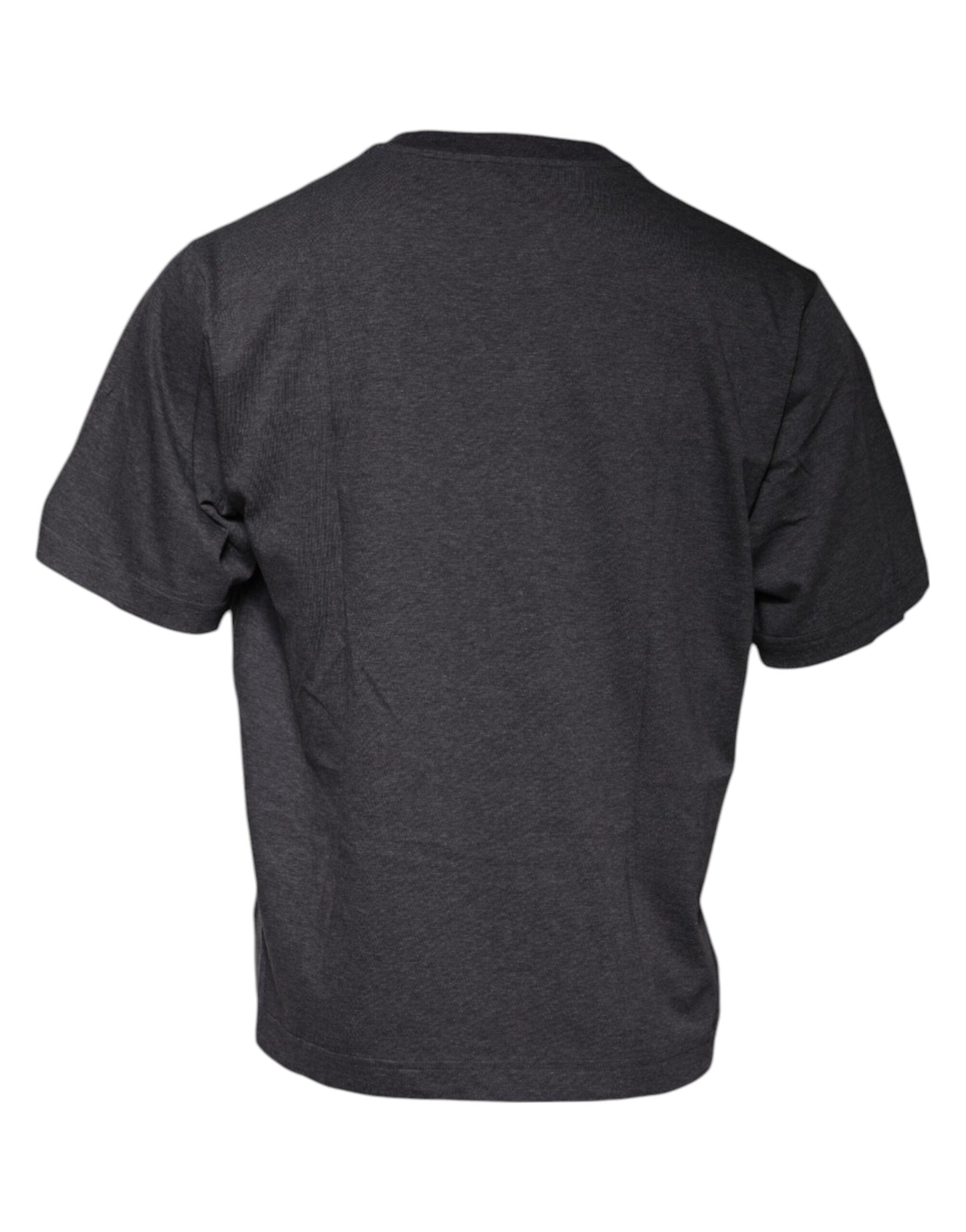 Camiseta gris oscuro de manga corta y cuello redondo de Dolce & Gabbana