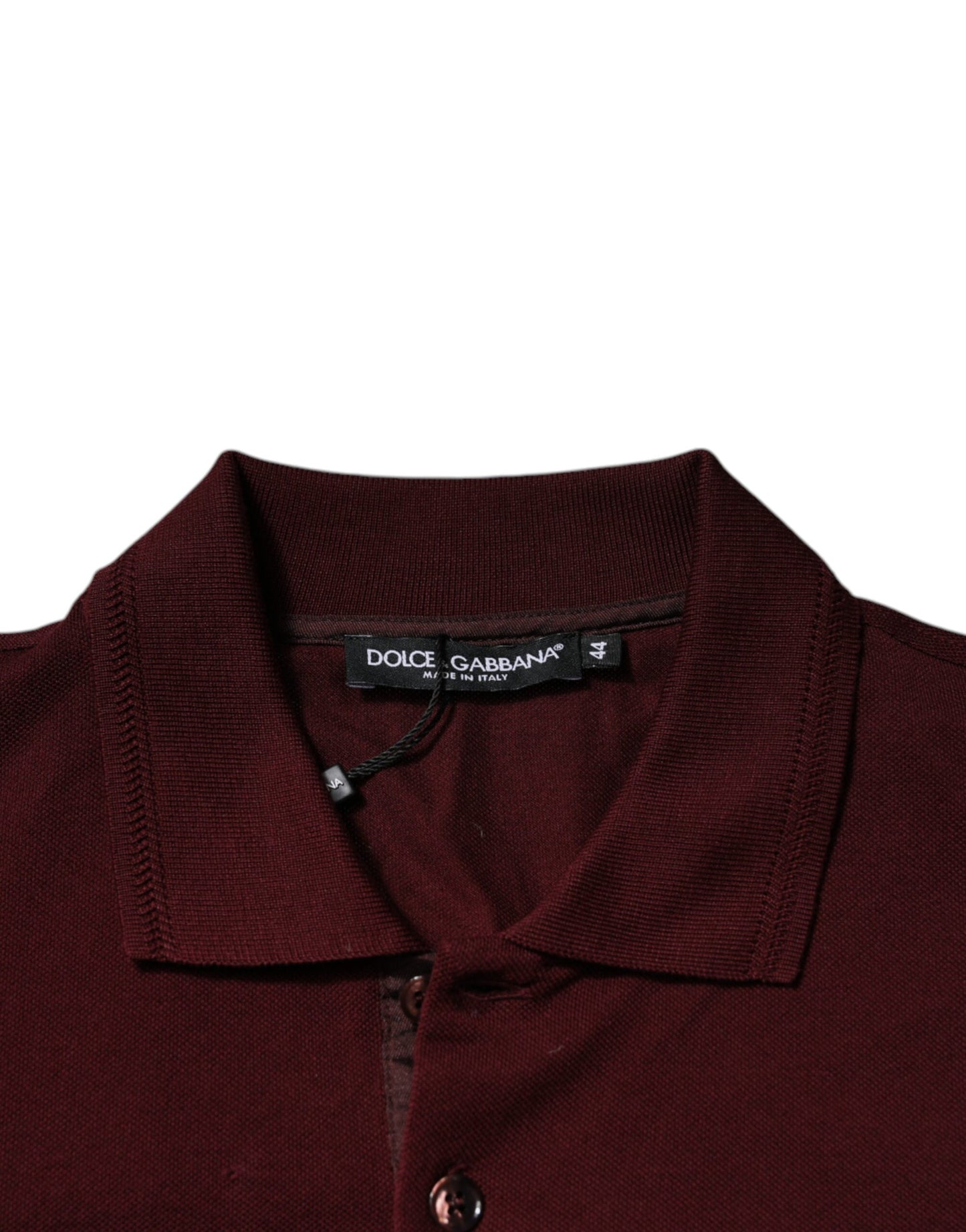 Dolce & Gabbana Maroon Collared Short Sleeves Polo T-shirt – IT44 | XS par Dolce & Gabbana | Disponible sur Sandy Store ByNet